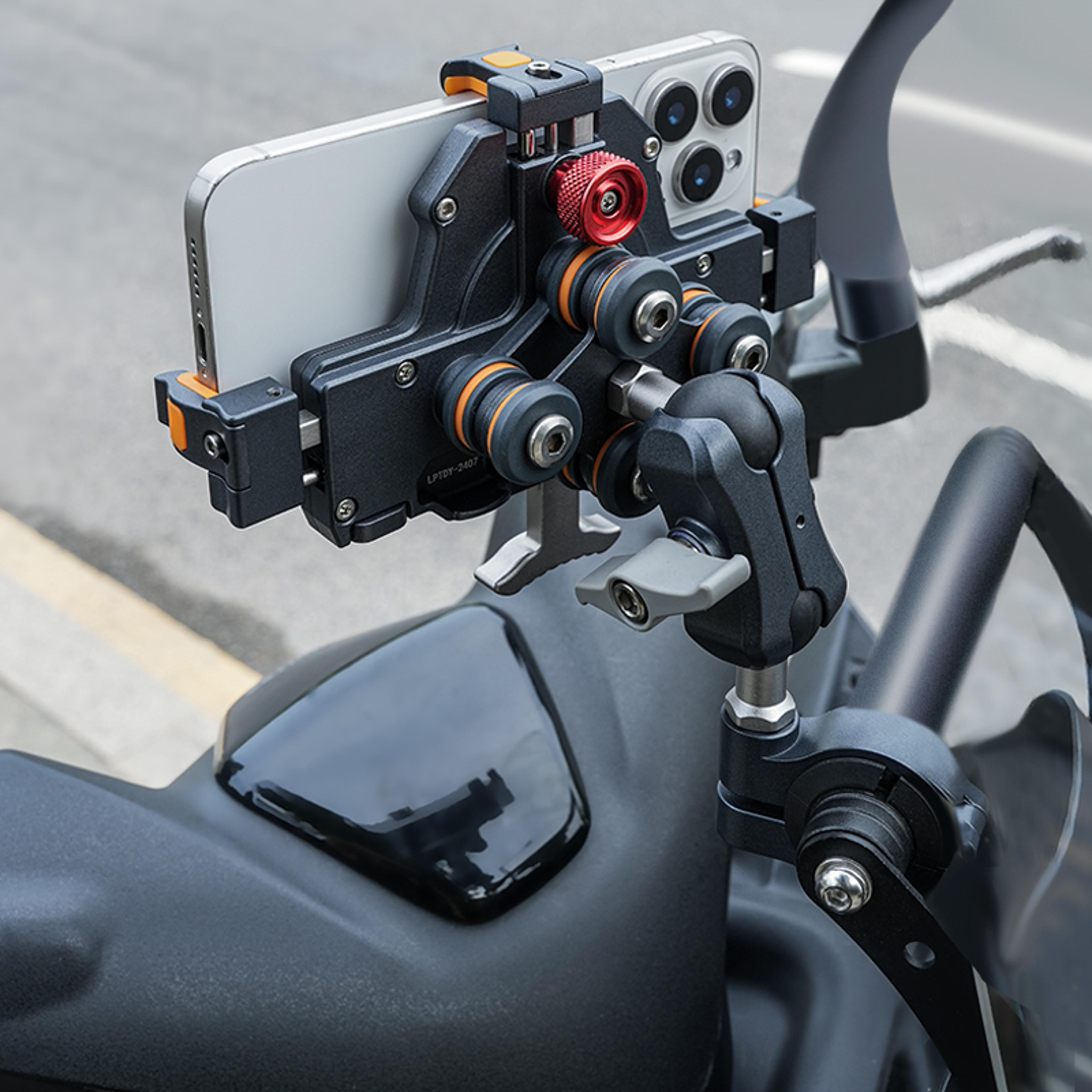 universal motorcycle phone holder adjustable anti shake phone mount for bikes and scootersss