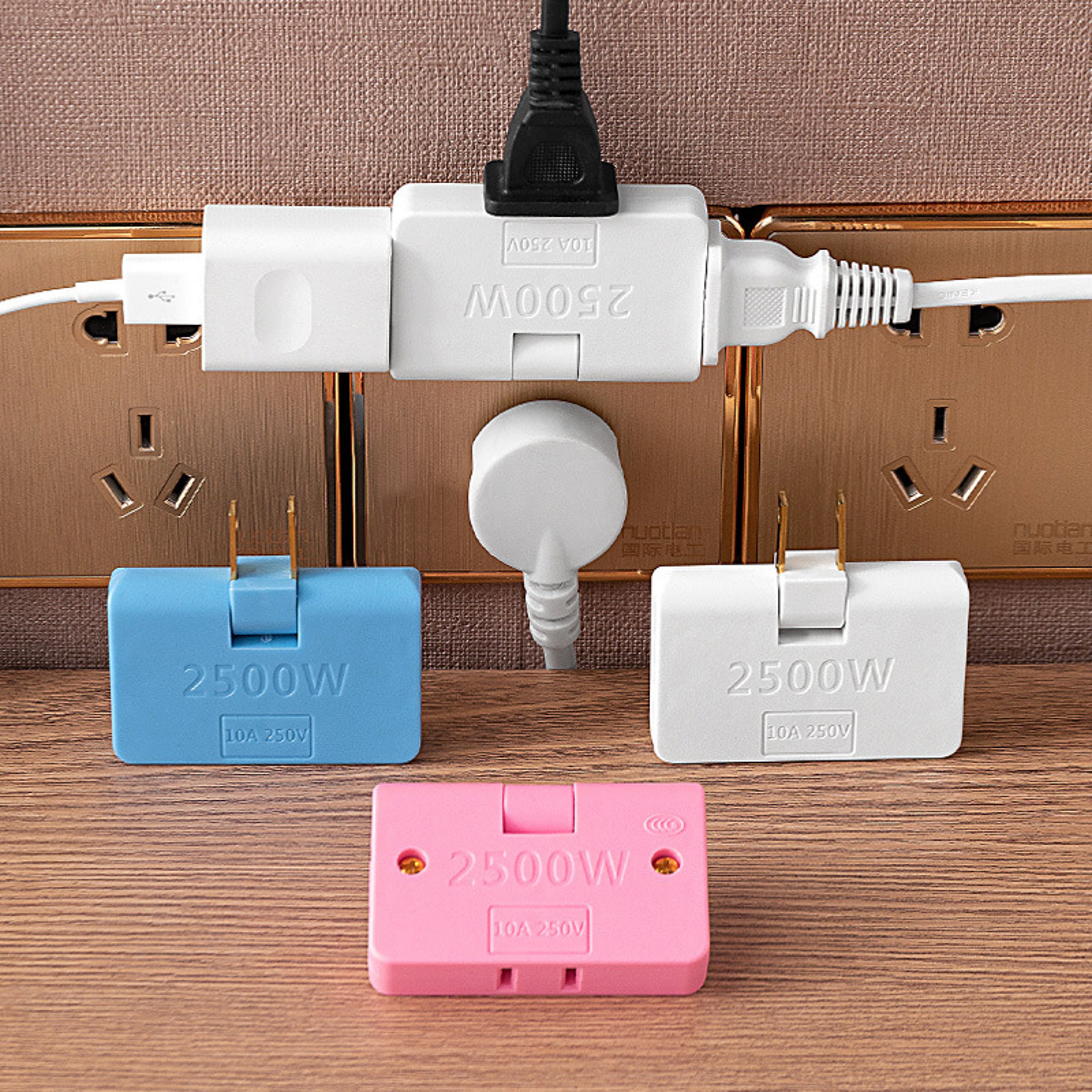 outlet wall adapter degree rotating plug adapter slim power outlet splitter us plug