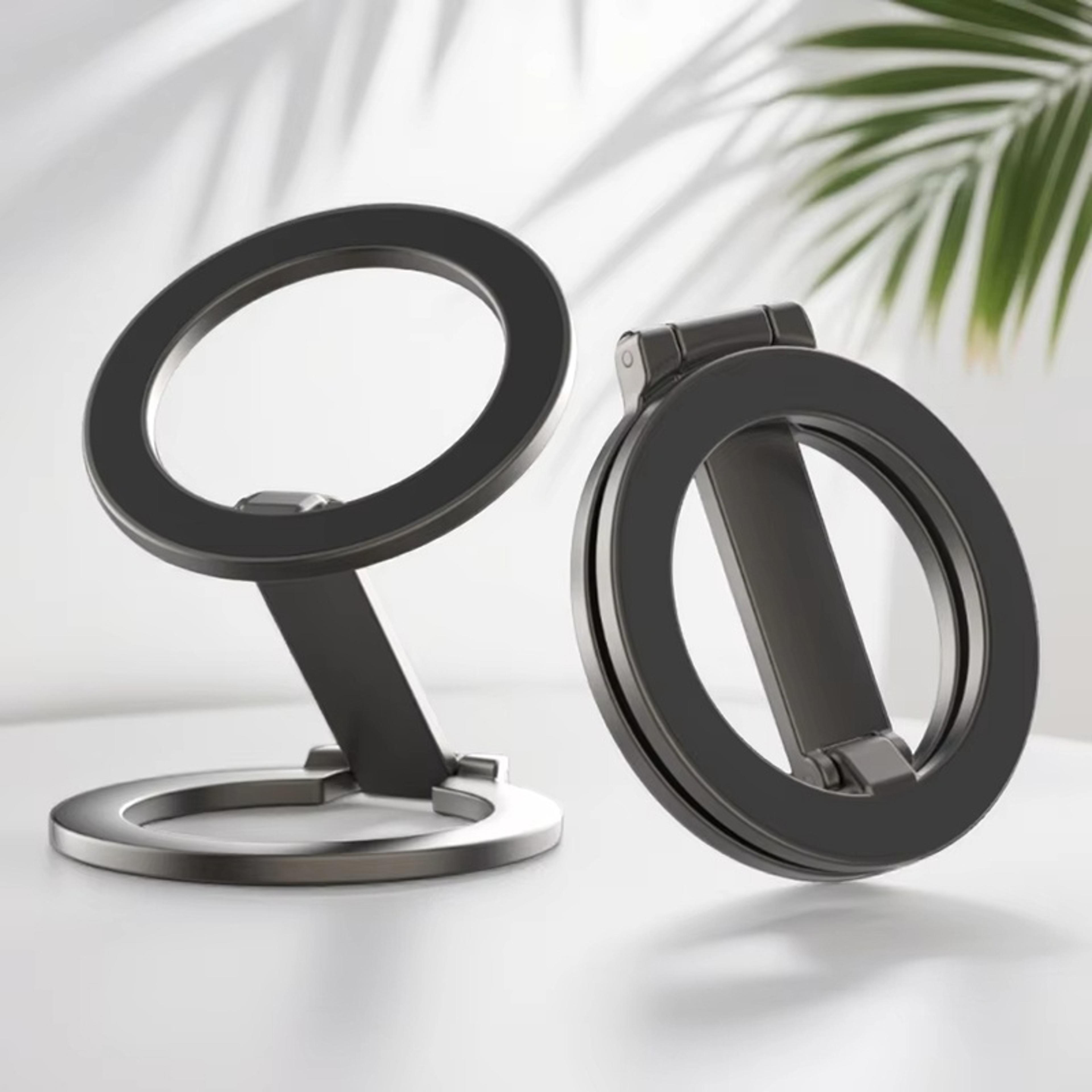 magsafe phone holder magnetic foldable phone stand with double sided ring grip for iphone and smartphones