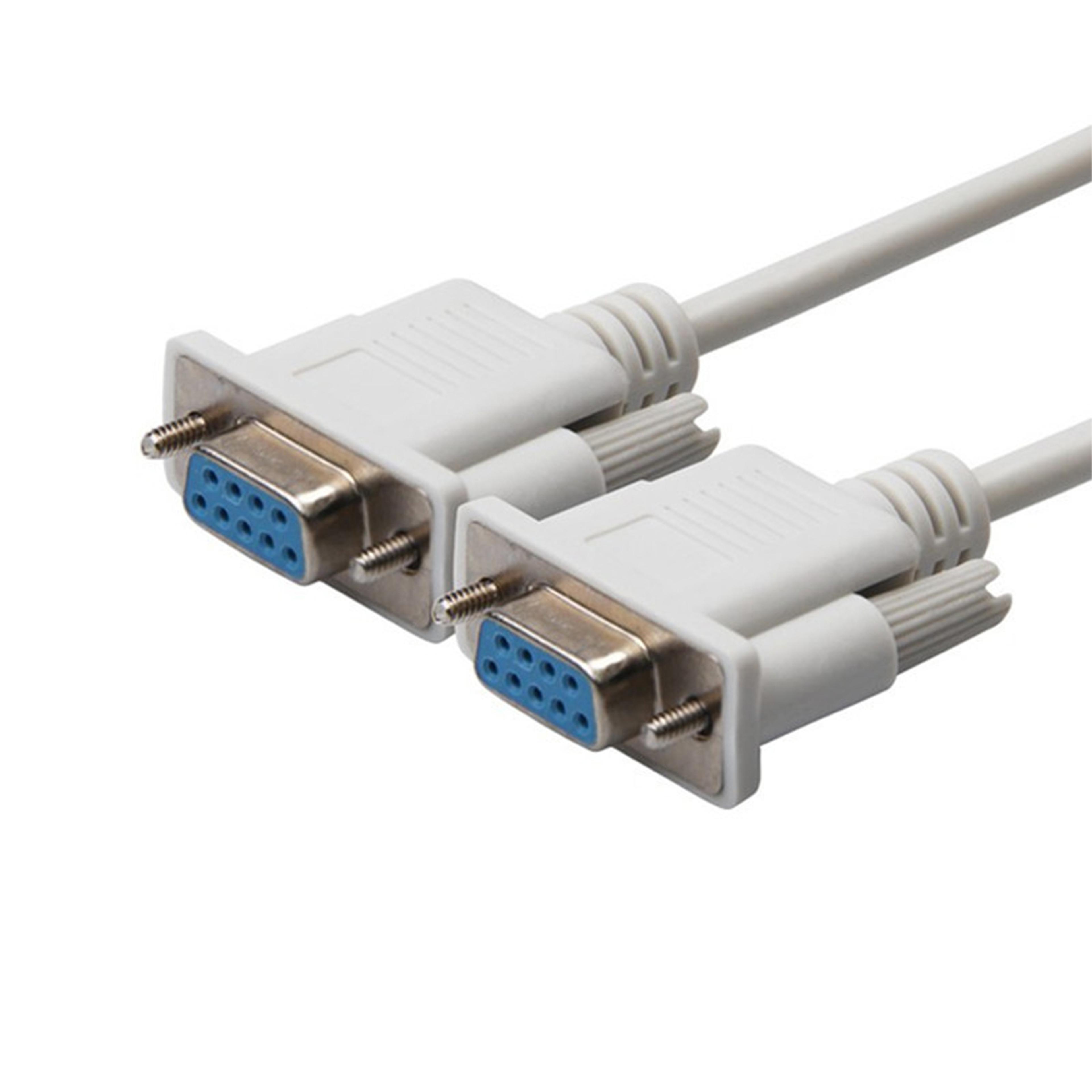 null modem cable female to female serial cable for industrial equipment and pc communication