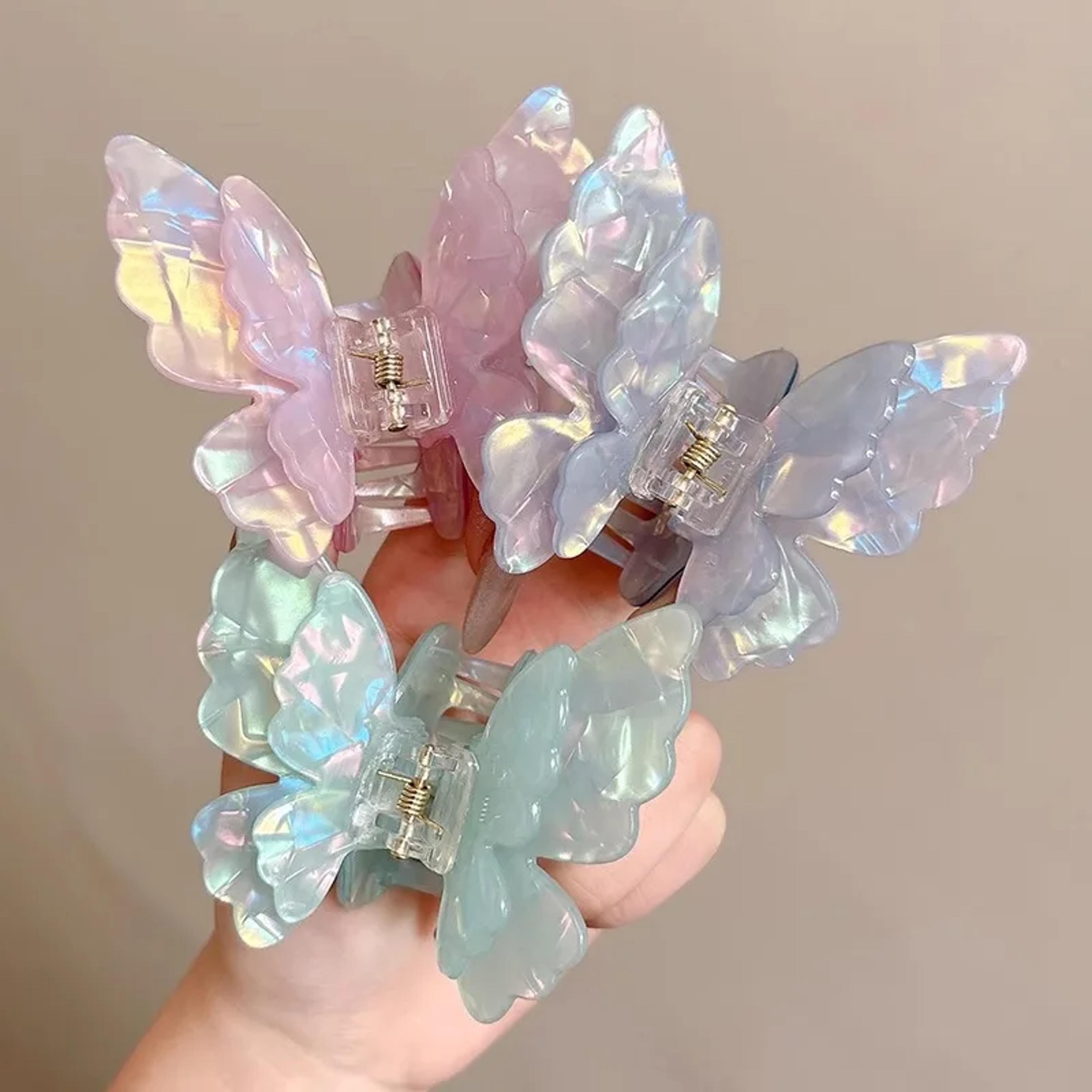elegant butterfly hair claw acetate hair clip for women & girls