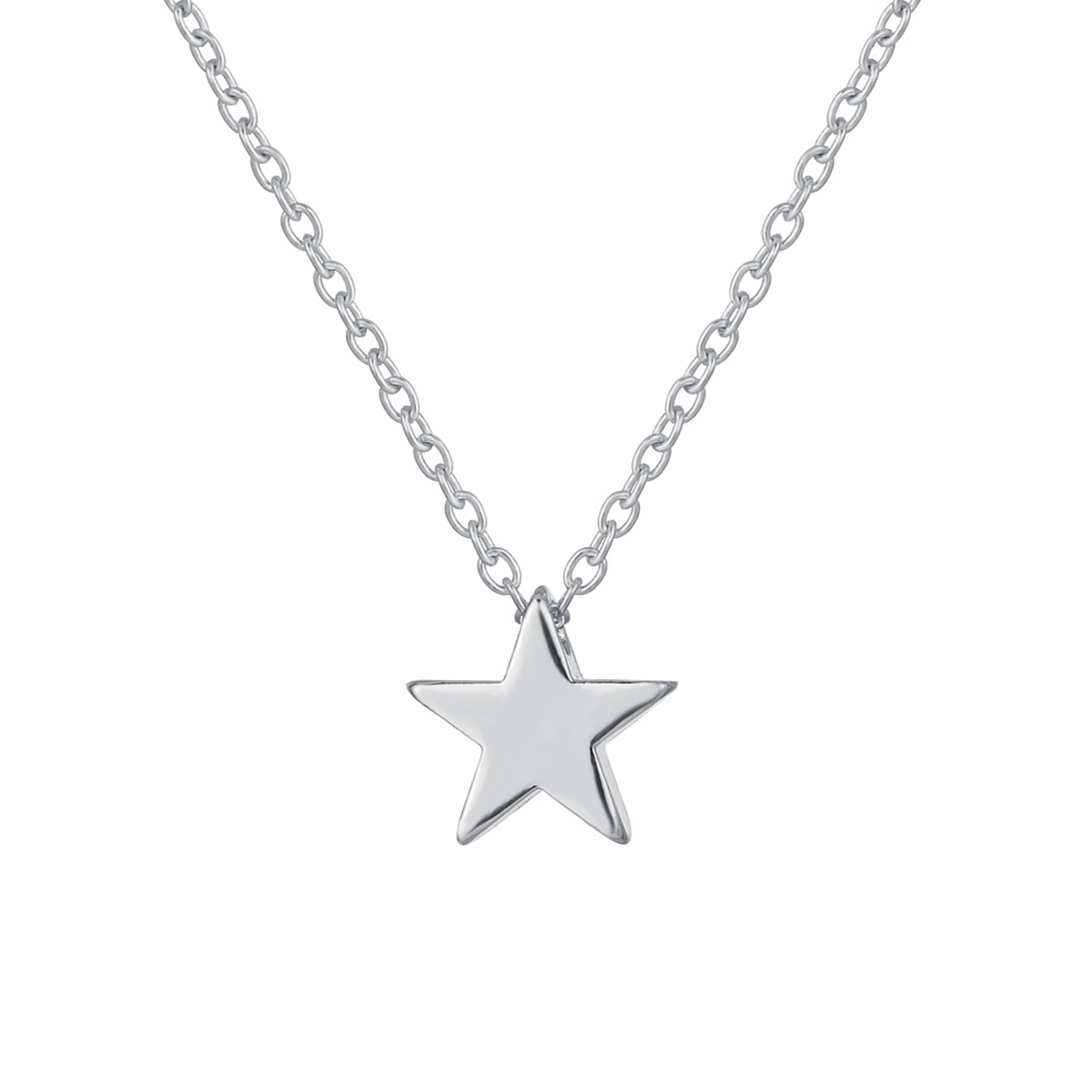 silver star pendant necklace minimalist silver choker necklace for women with geometric charm