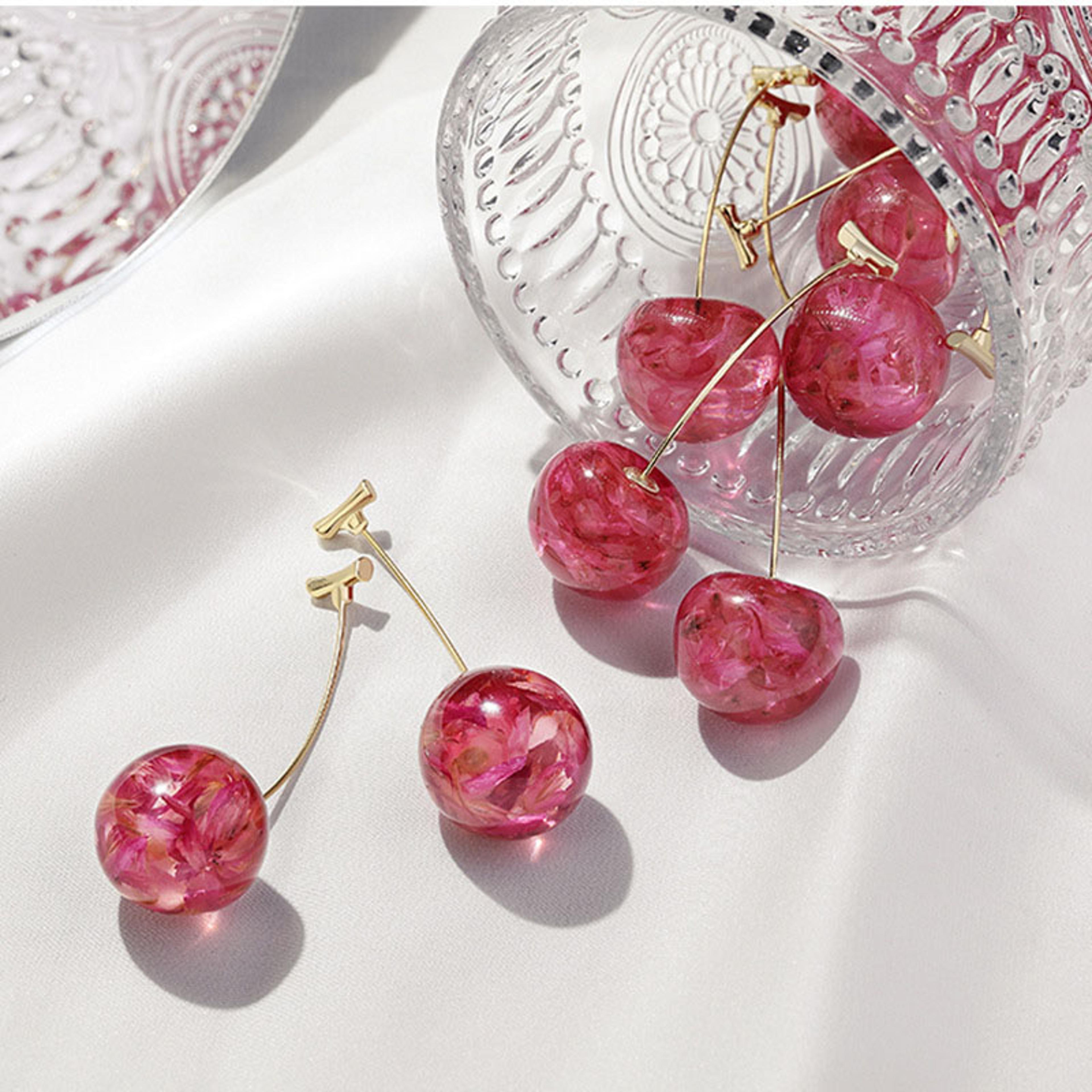 cute cherry stud earrings fashion fruit earrings for women & girls