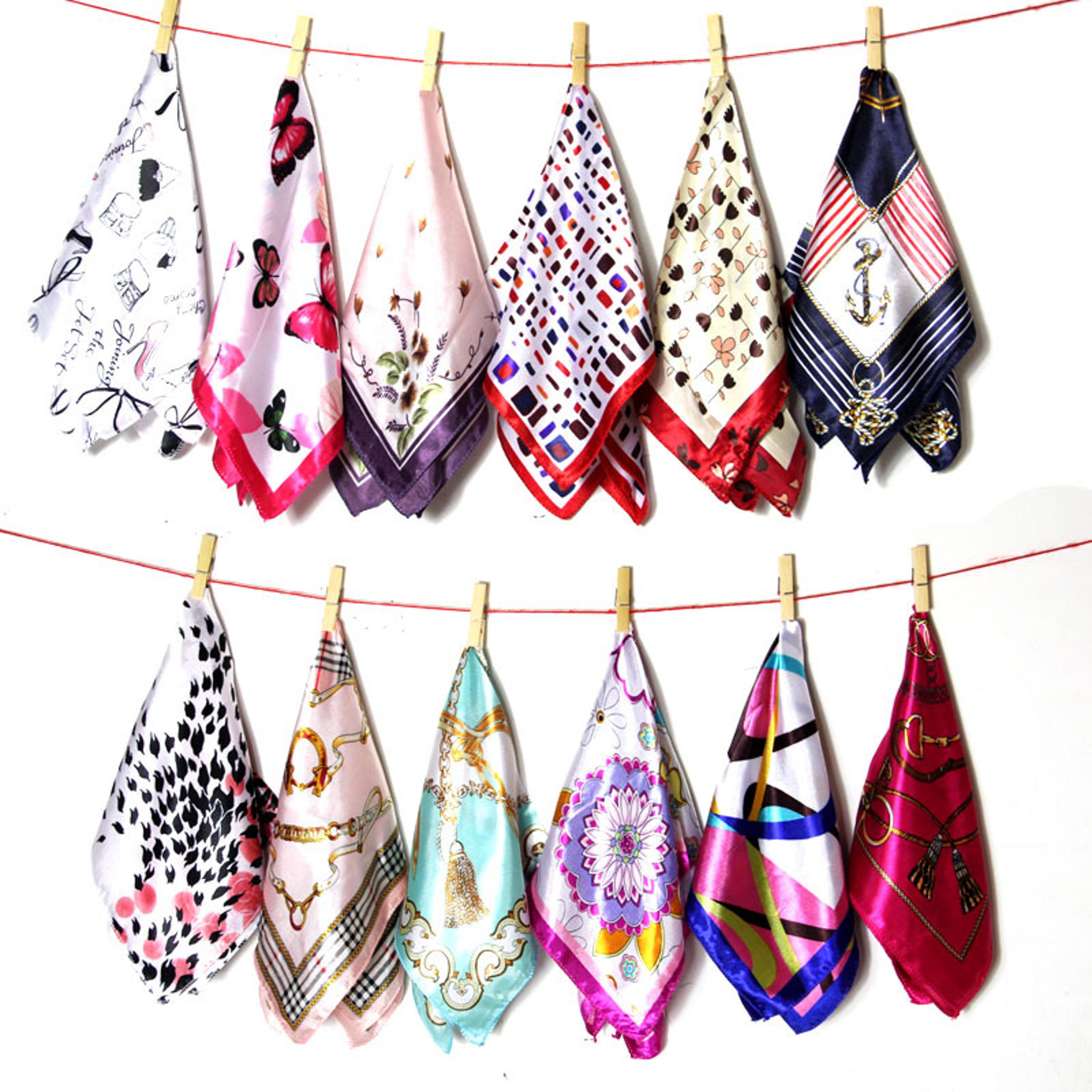 elegant silk scarf for women soft square scarf neck & hair fashion accessory