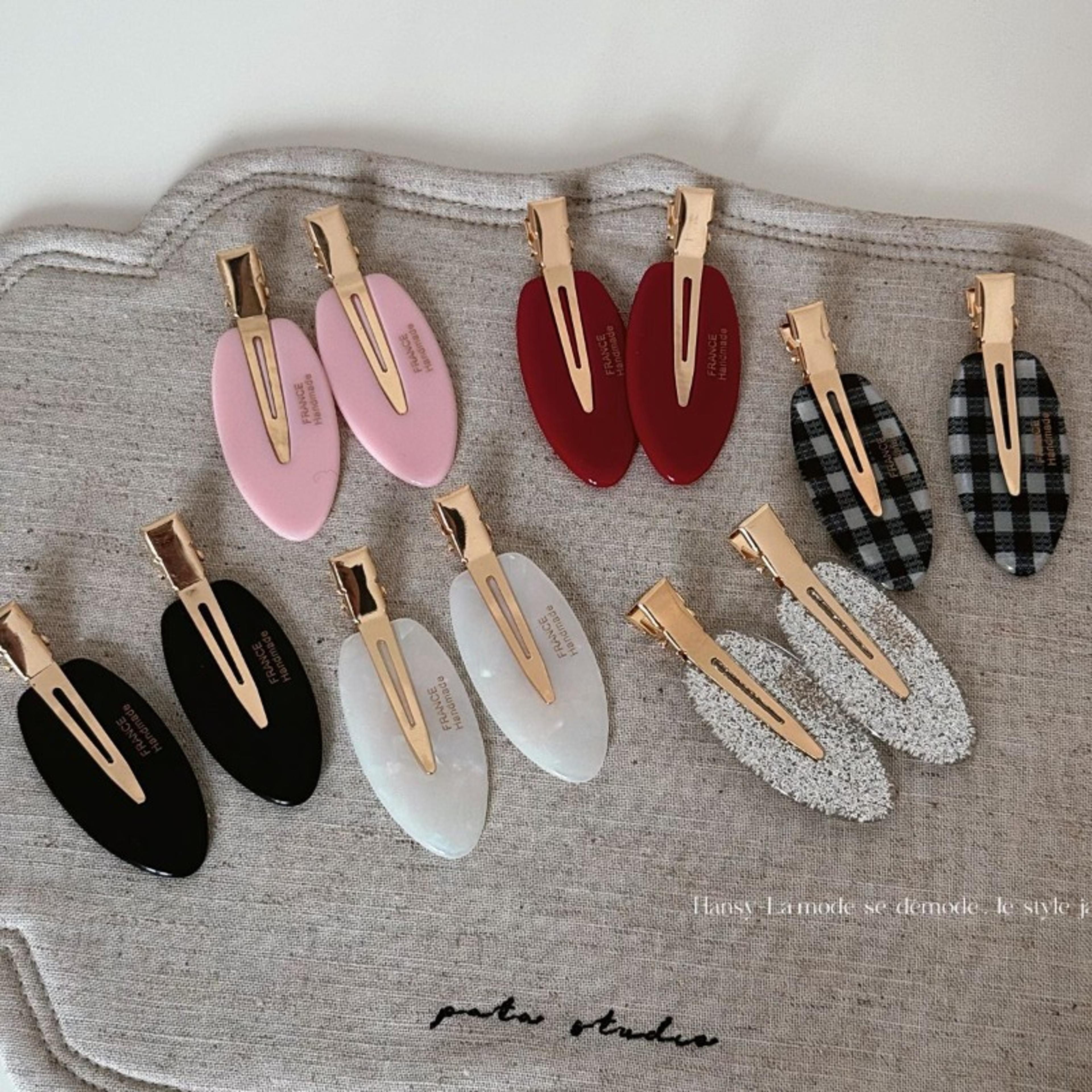 elegant hair clip acetate oval duck bill hair clip for makeup, bangs & everyday styling