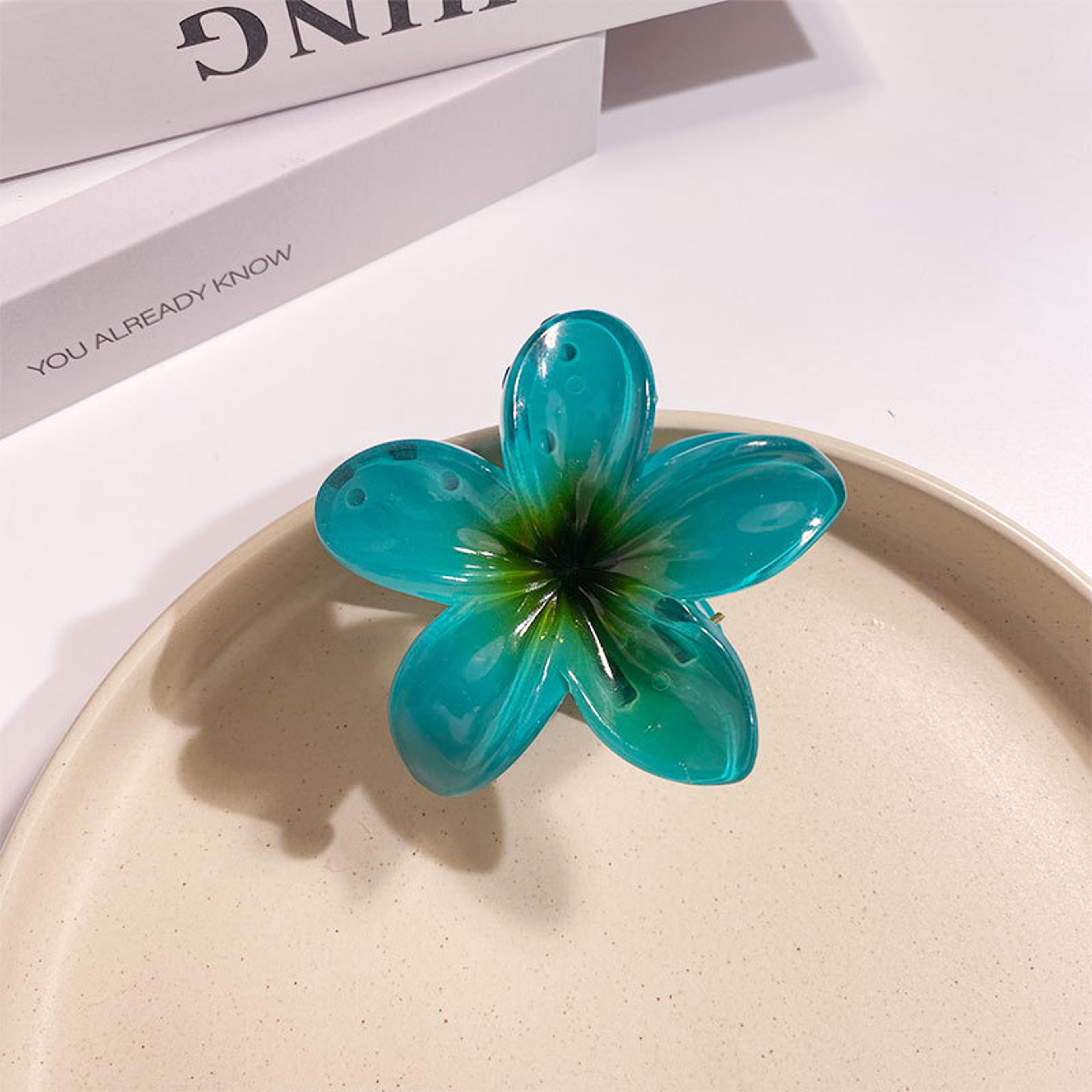 tropical flower hair clip beach hair claw for boho & hairstyles