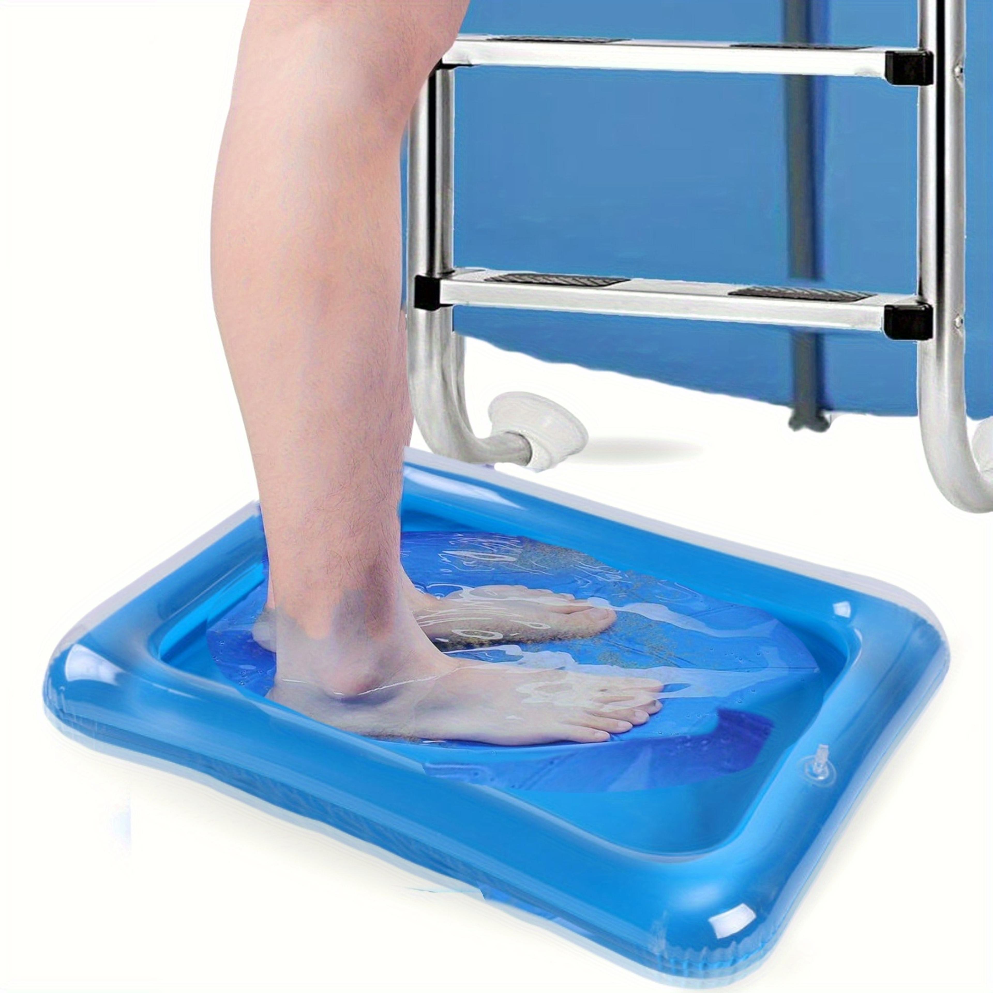 portable foldable cleaning basin for pool maintenance & relaxing foot soaks