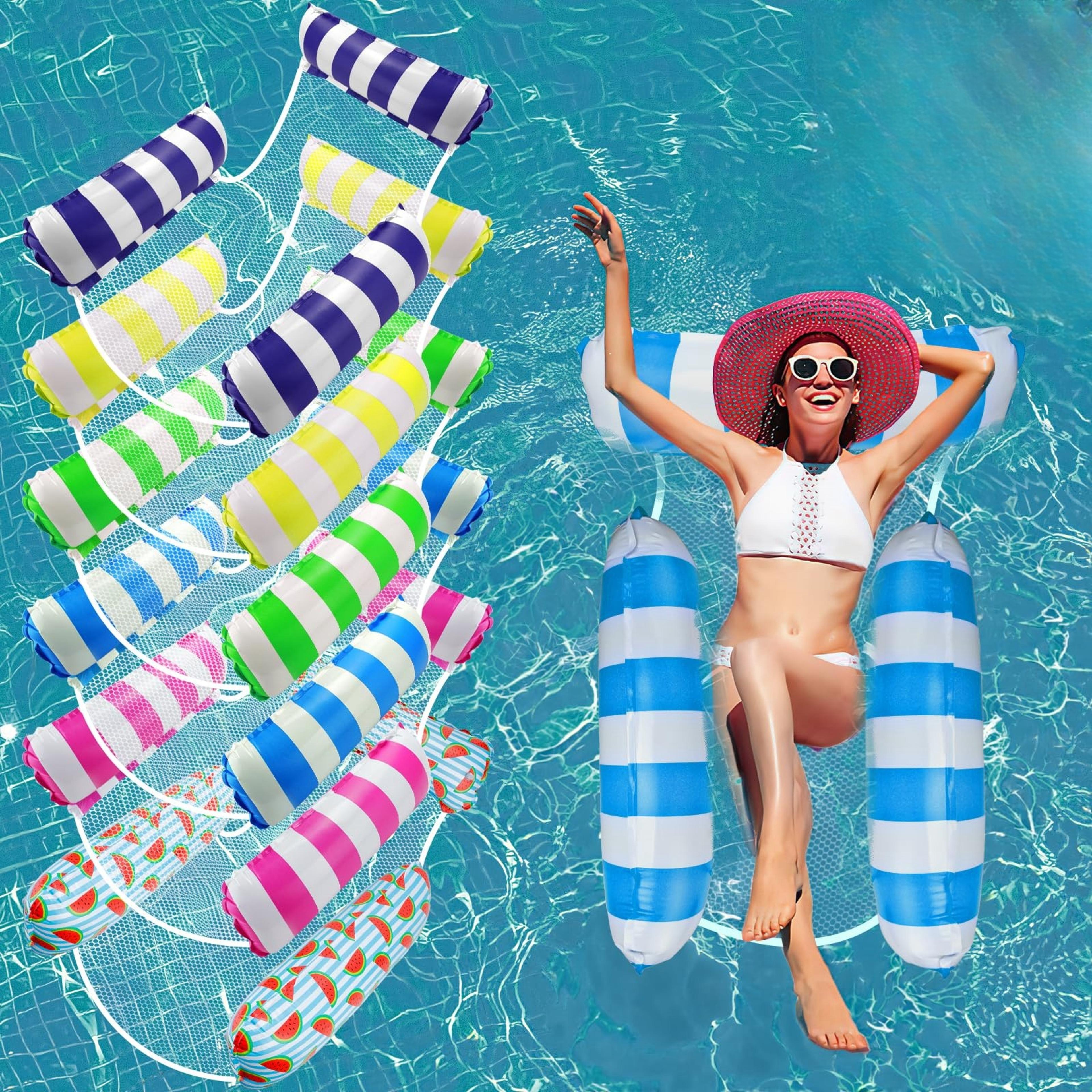 premium pool float water hammock multi purpose inflatable pool float & pool lounge for adults