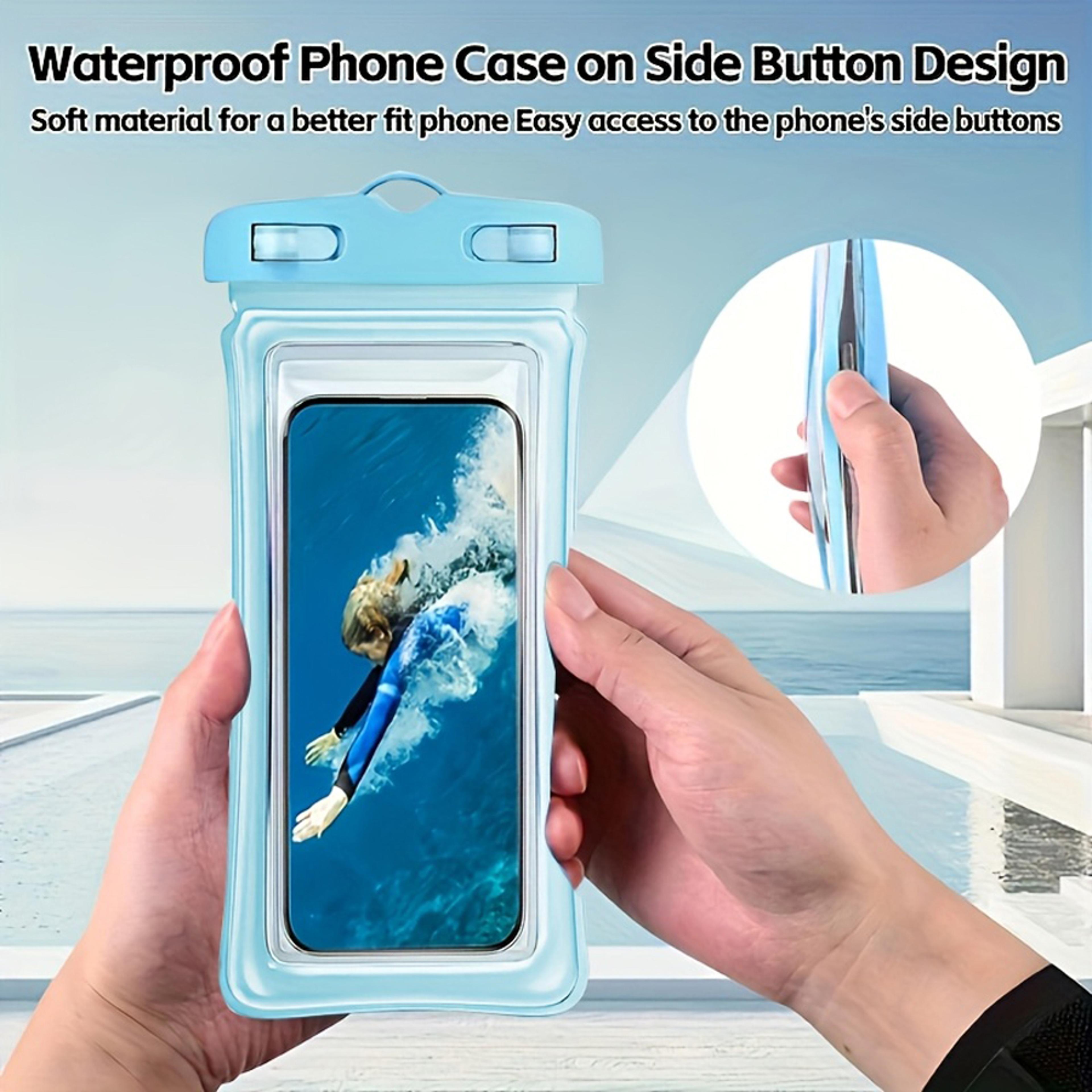 universal waterproof phone pouch with touchscreen protection & lanyard for beach, travel & water sports