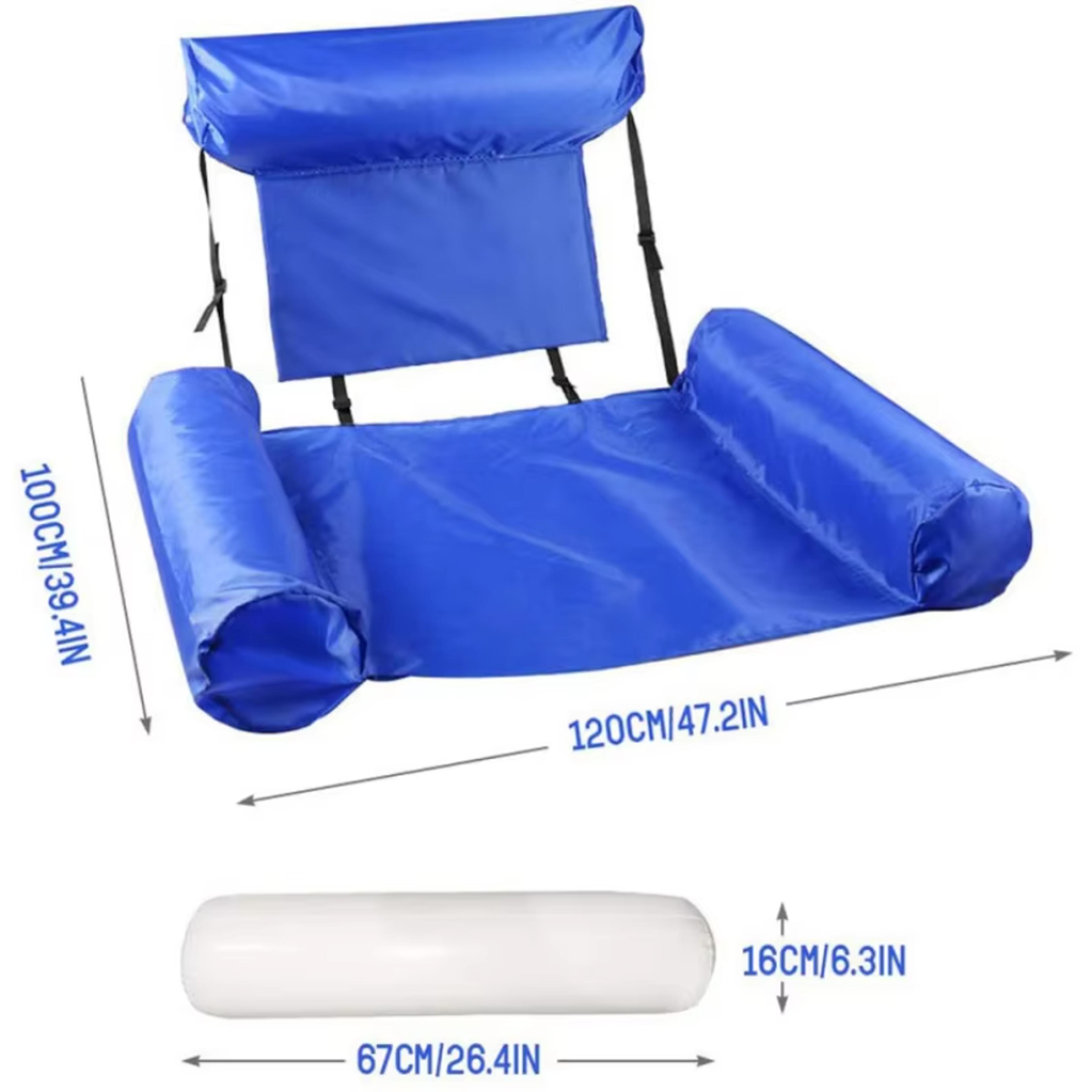 foldable water hammock inflatable pool float lounge for beach, lake & pool relaxation