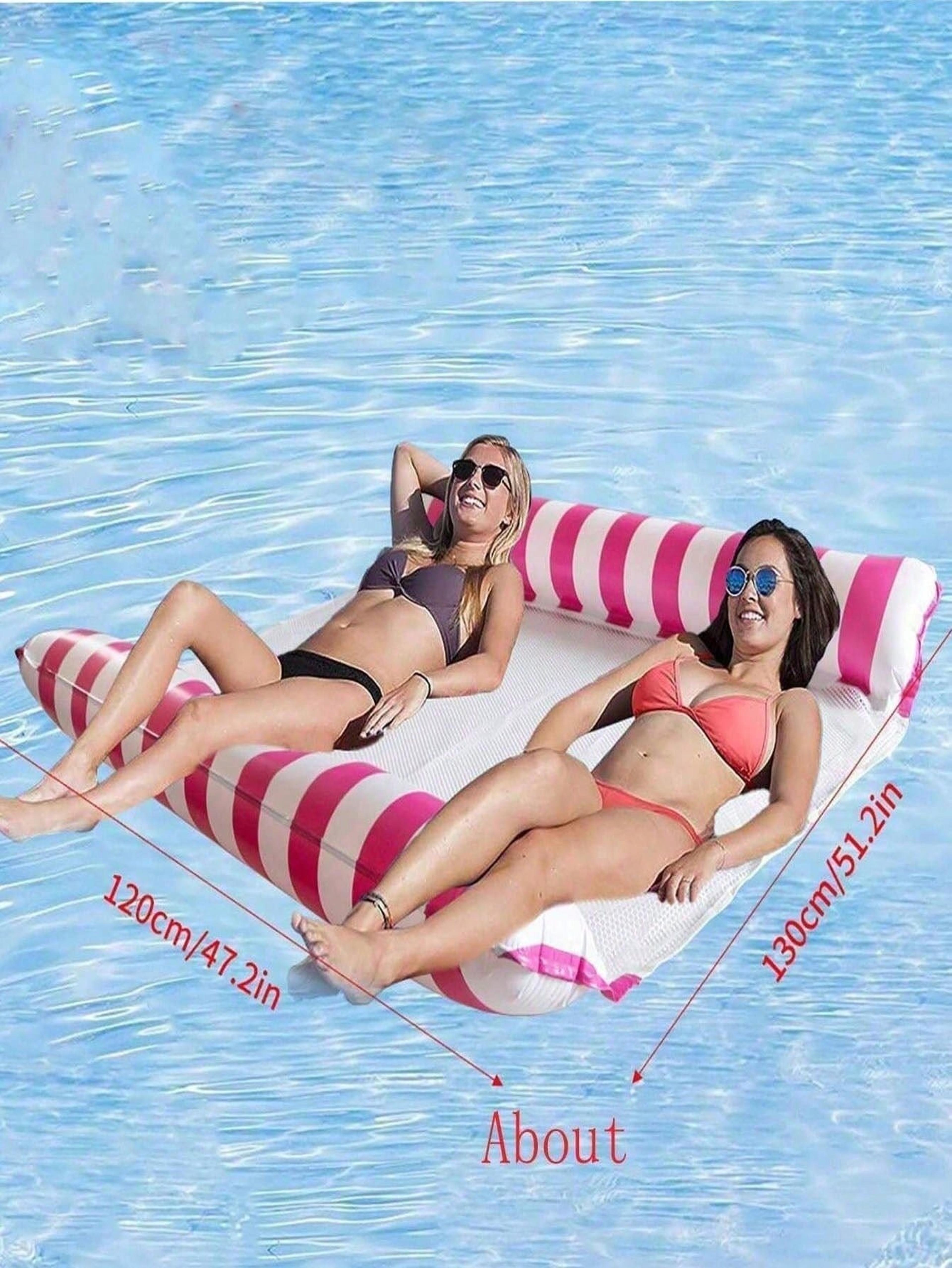 double water hammock inflatable pool float for adults foldable couples floating water lounge