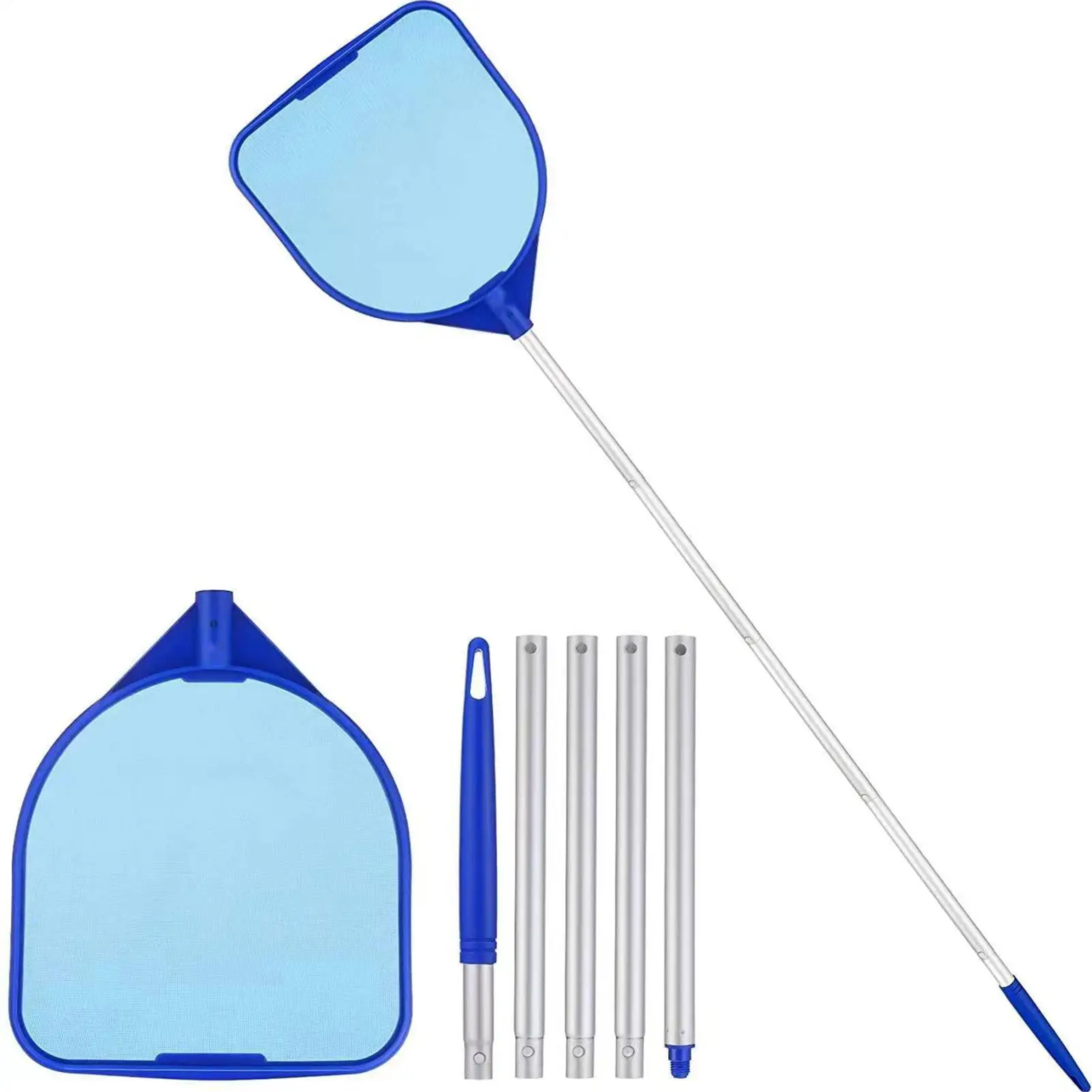 heavy duty pool skimmer net with pole for fast swimming pool cleaning