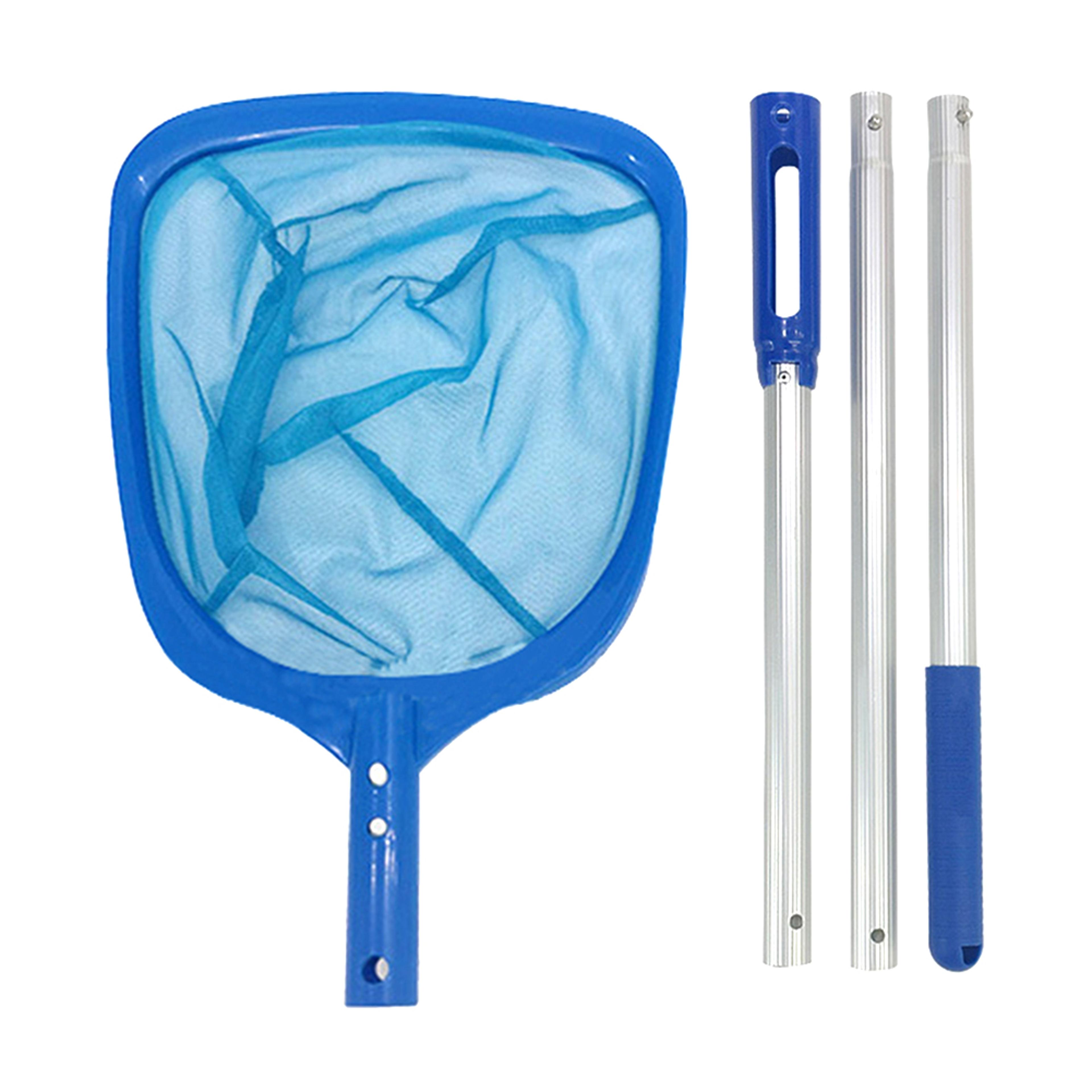 heavy duty pool skimmer net with telescopic pole deep mesh pool cleaning net for fast pool maintenance