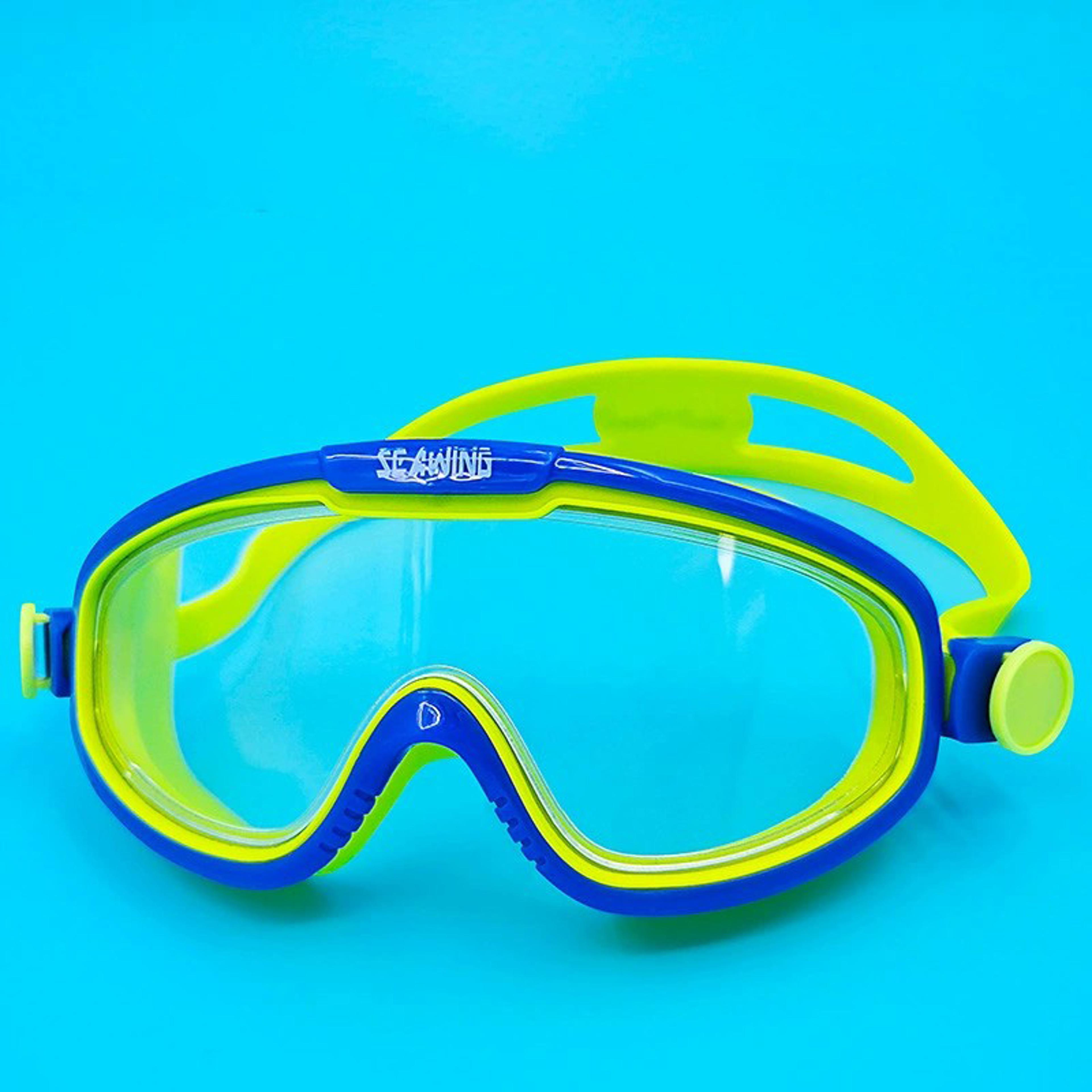 large frame swimming goggles anti fog swim goggles with waterproof clear lens for adults