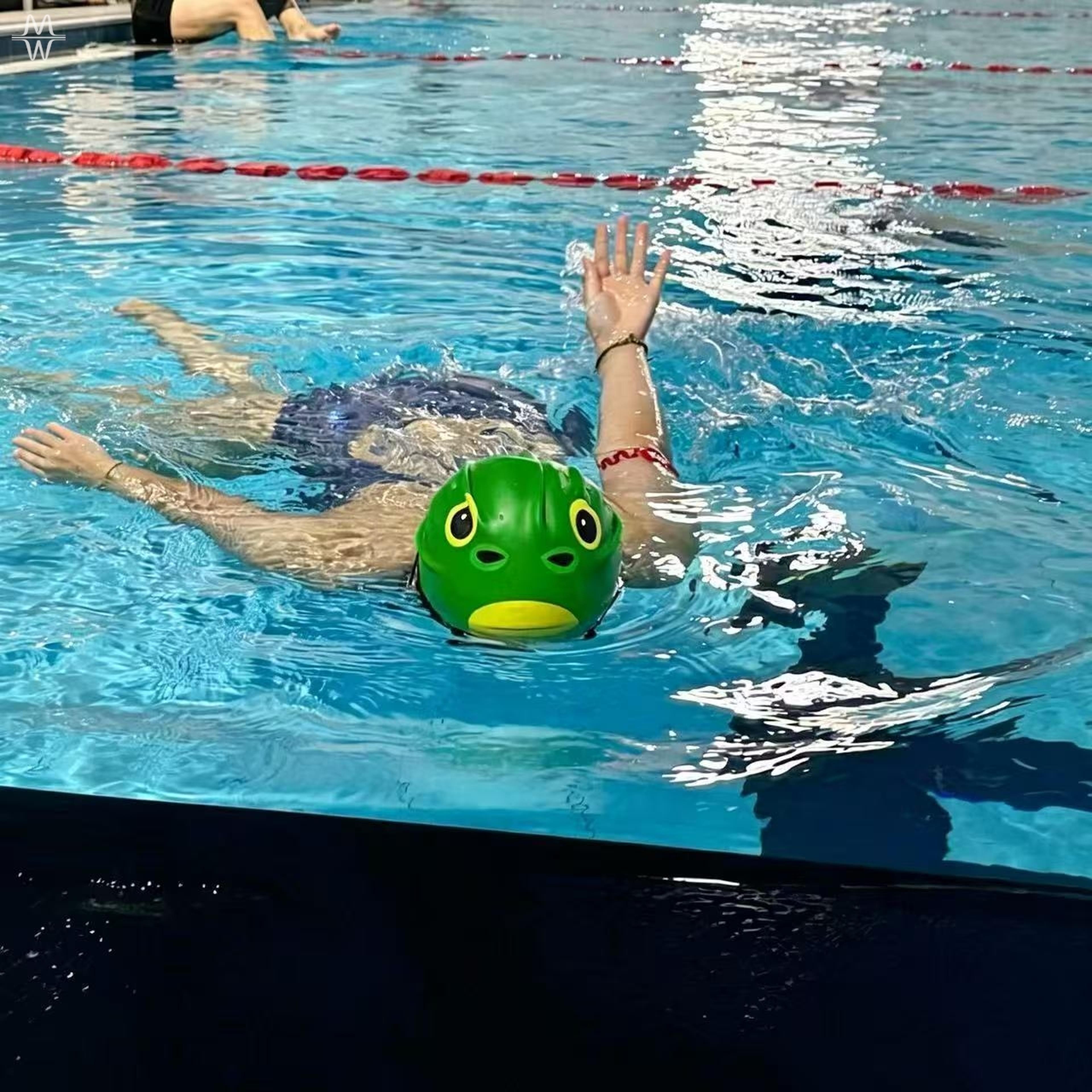 funny frog silicone swim cap for adults & kids waterproof animal swim hat