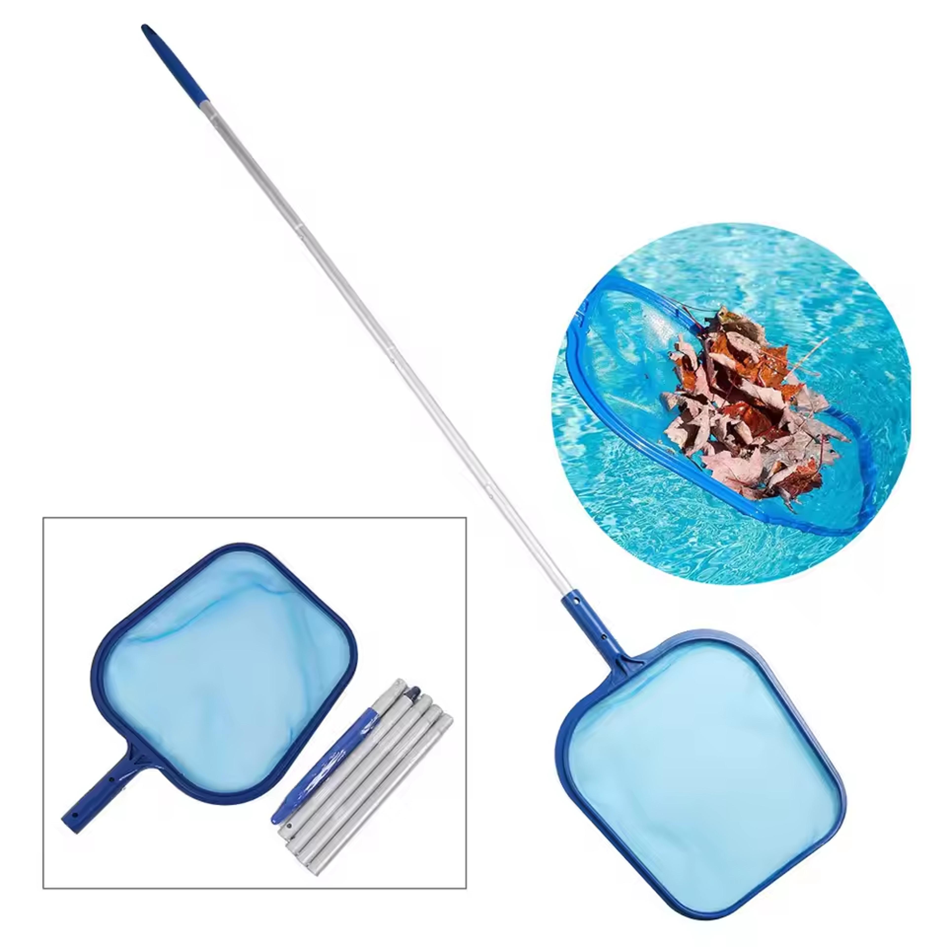 ultra fine pool skimmer net with section aluminum pole for fast swimming pool cleaning