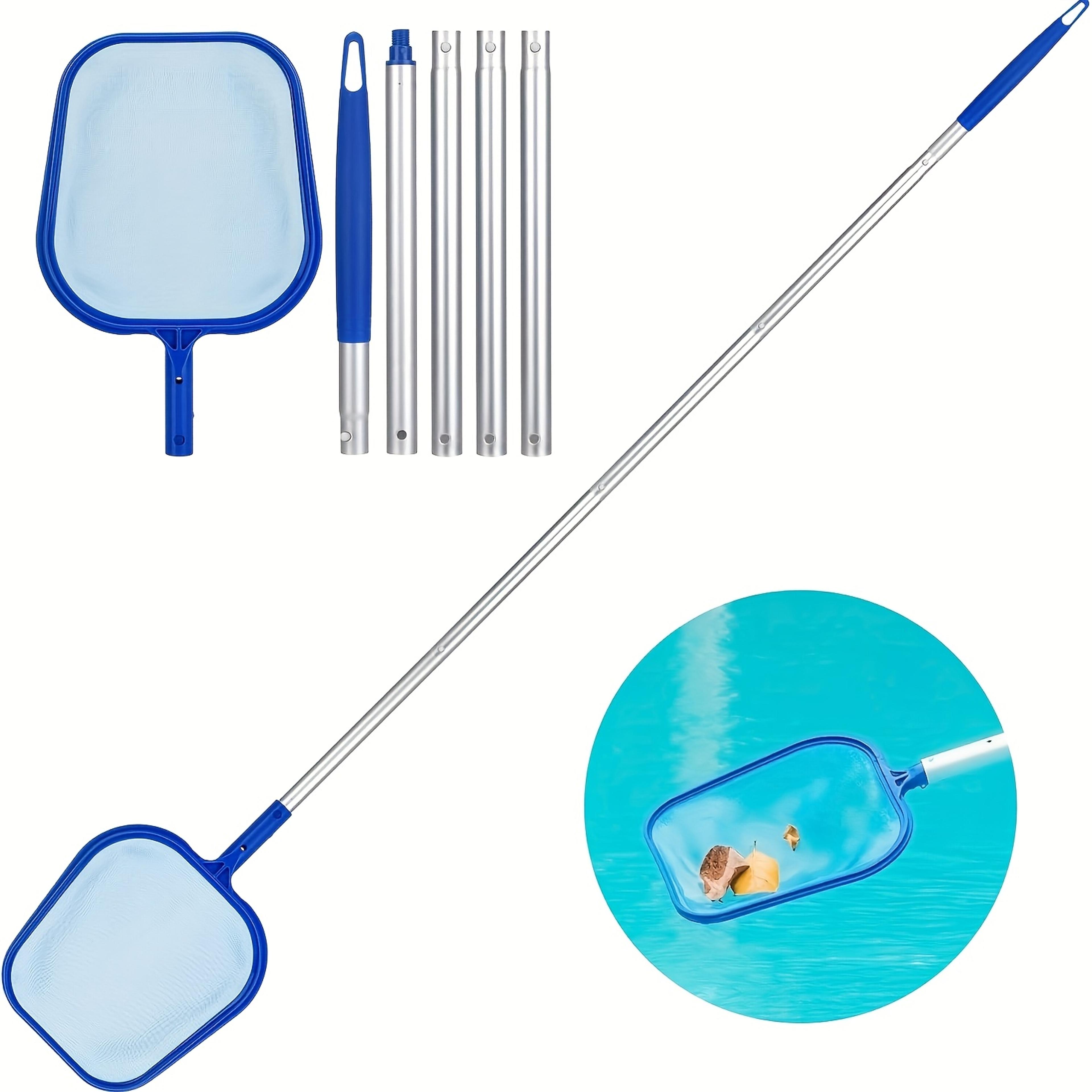 adjustable pool skimmer net with section aluminum pole for pool, pond & hot tub cleaning