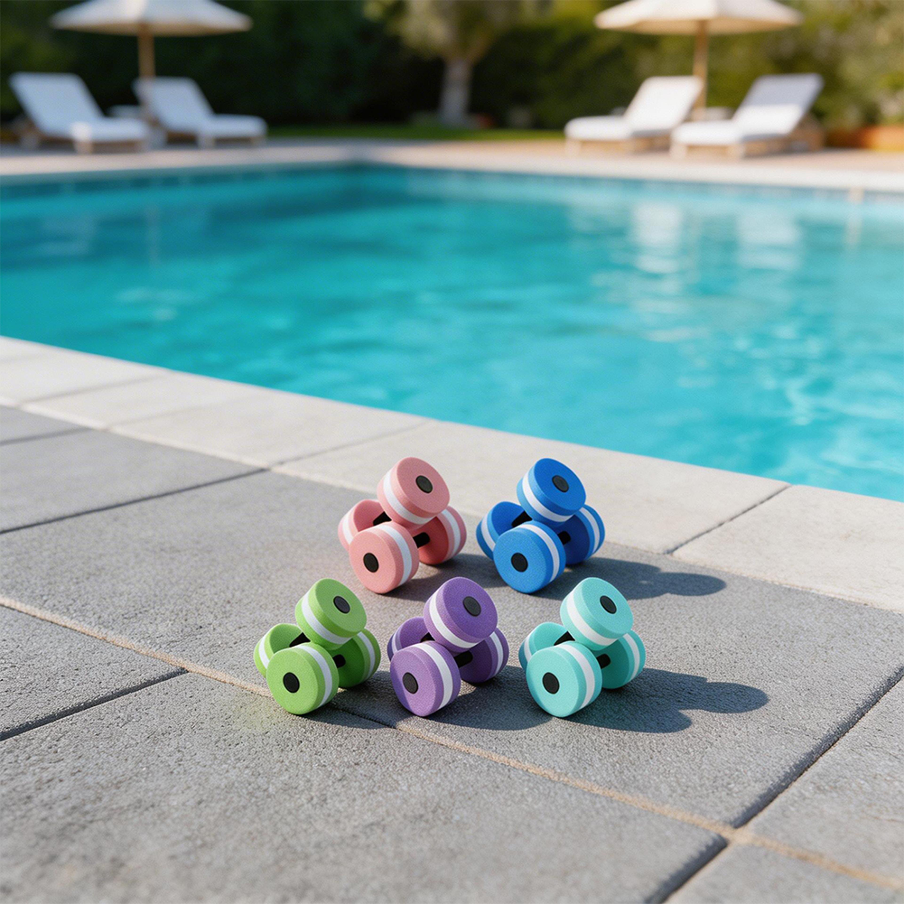 aquaflex eva water dumbbells for pool exercise & water aerobics
