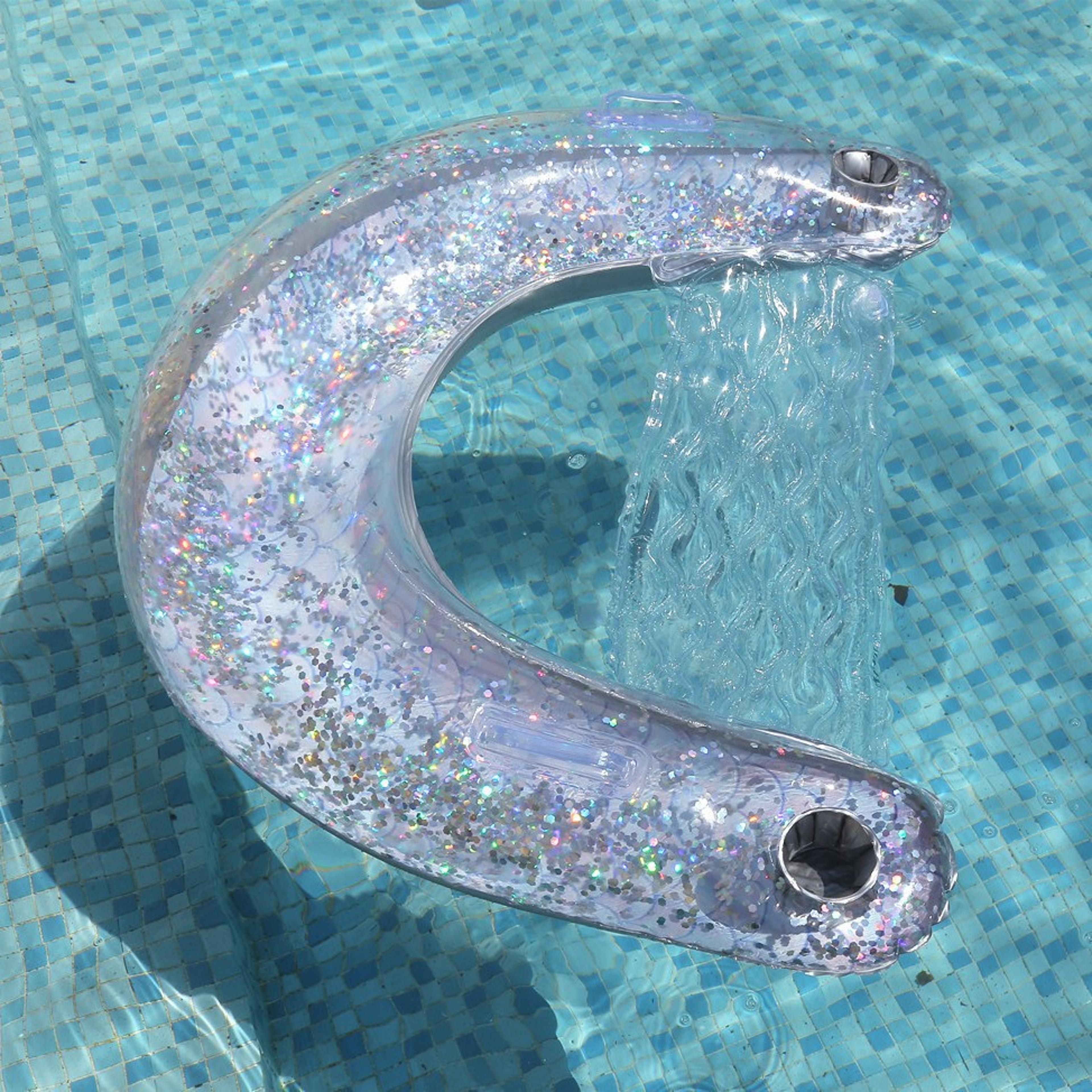 starry inflatable water hammock pool float chair for adults glitter adult pool float lounge
