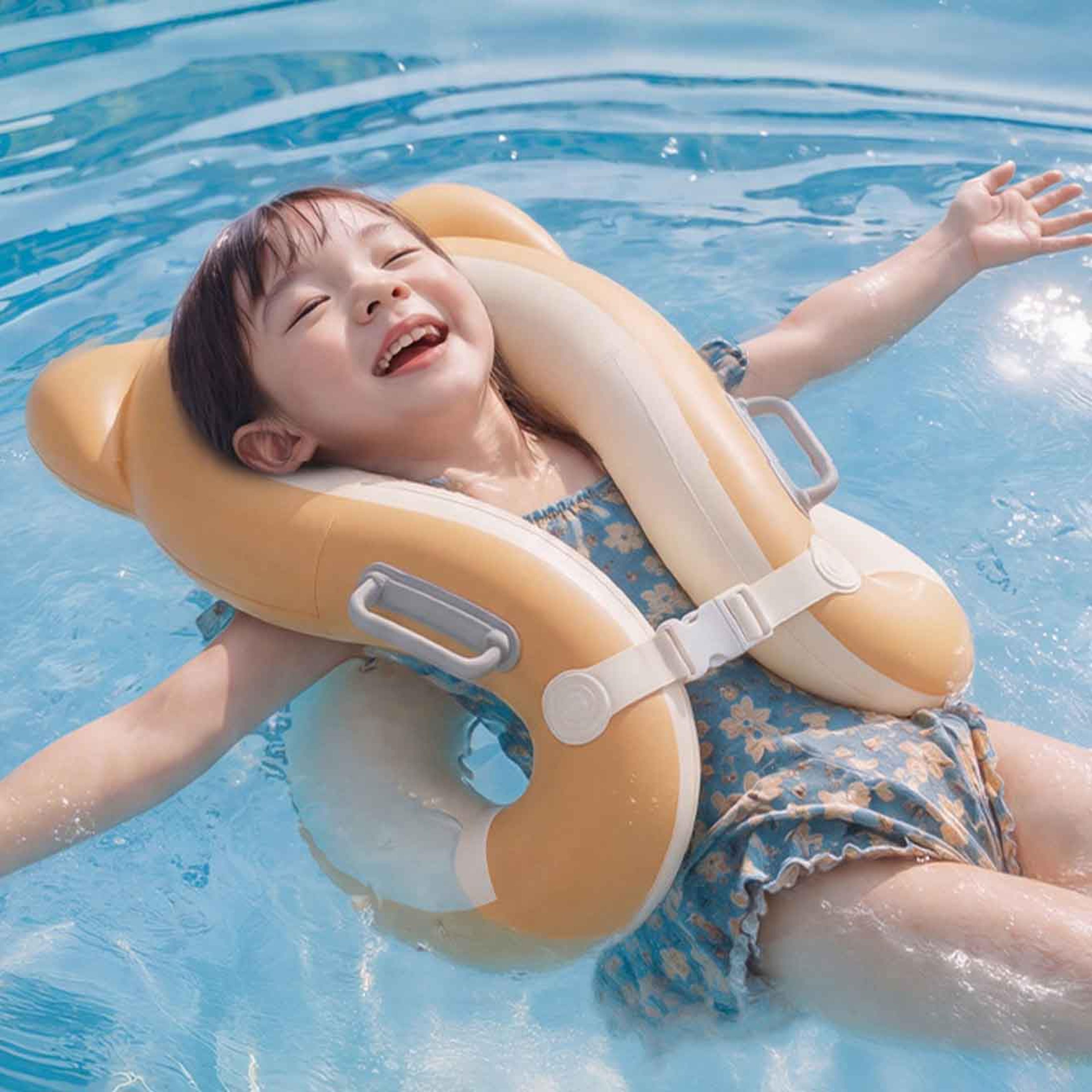 portable inflatable swim ring durable pvc swimming ring pool float for summer water fun