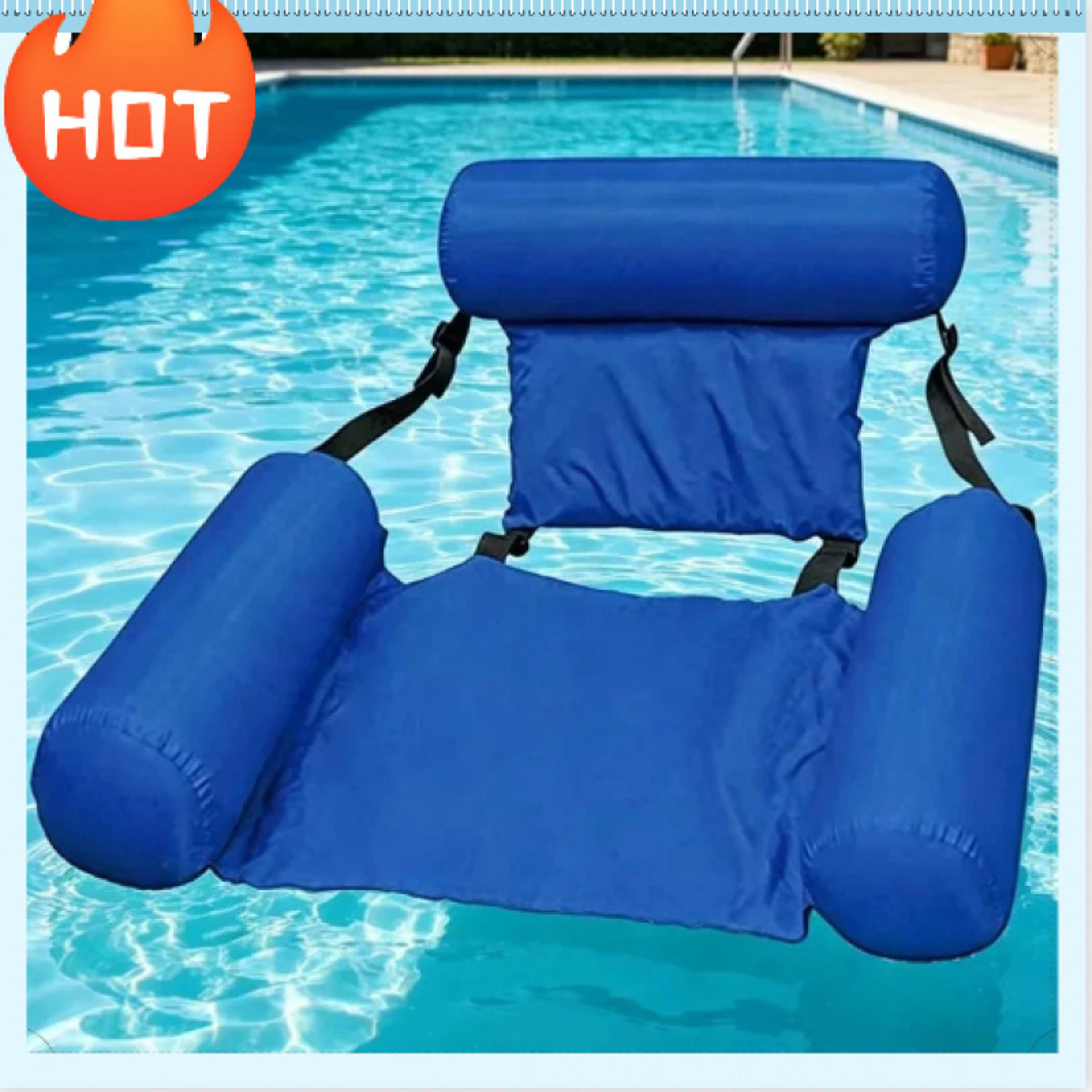 foldable pool float hammock portable inflatable water hammock pool lounge chair