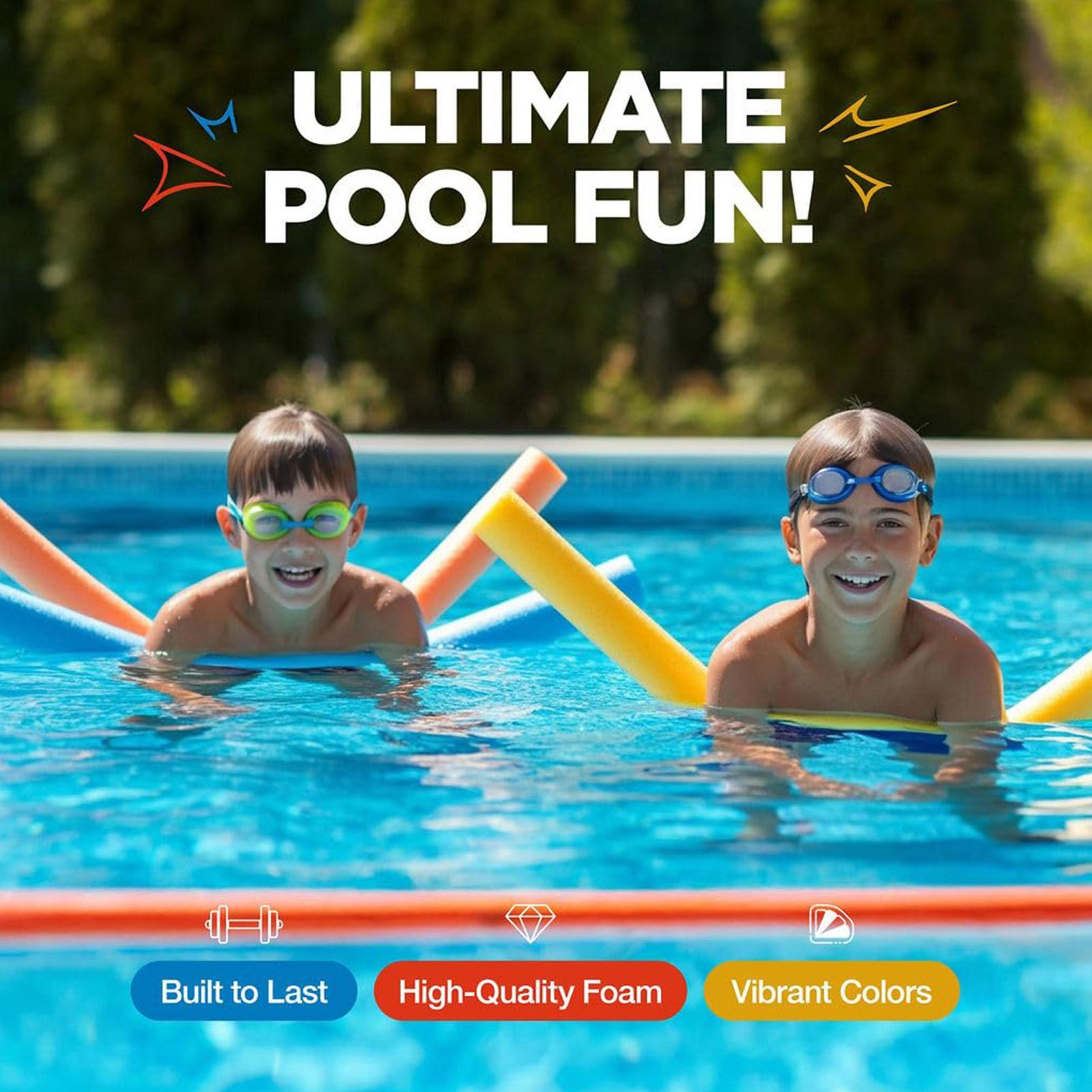 premium foam pool noodles for swim training & floating fun