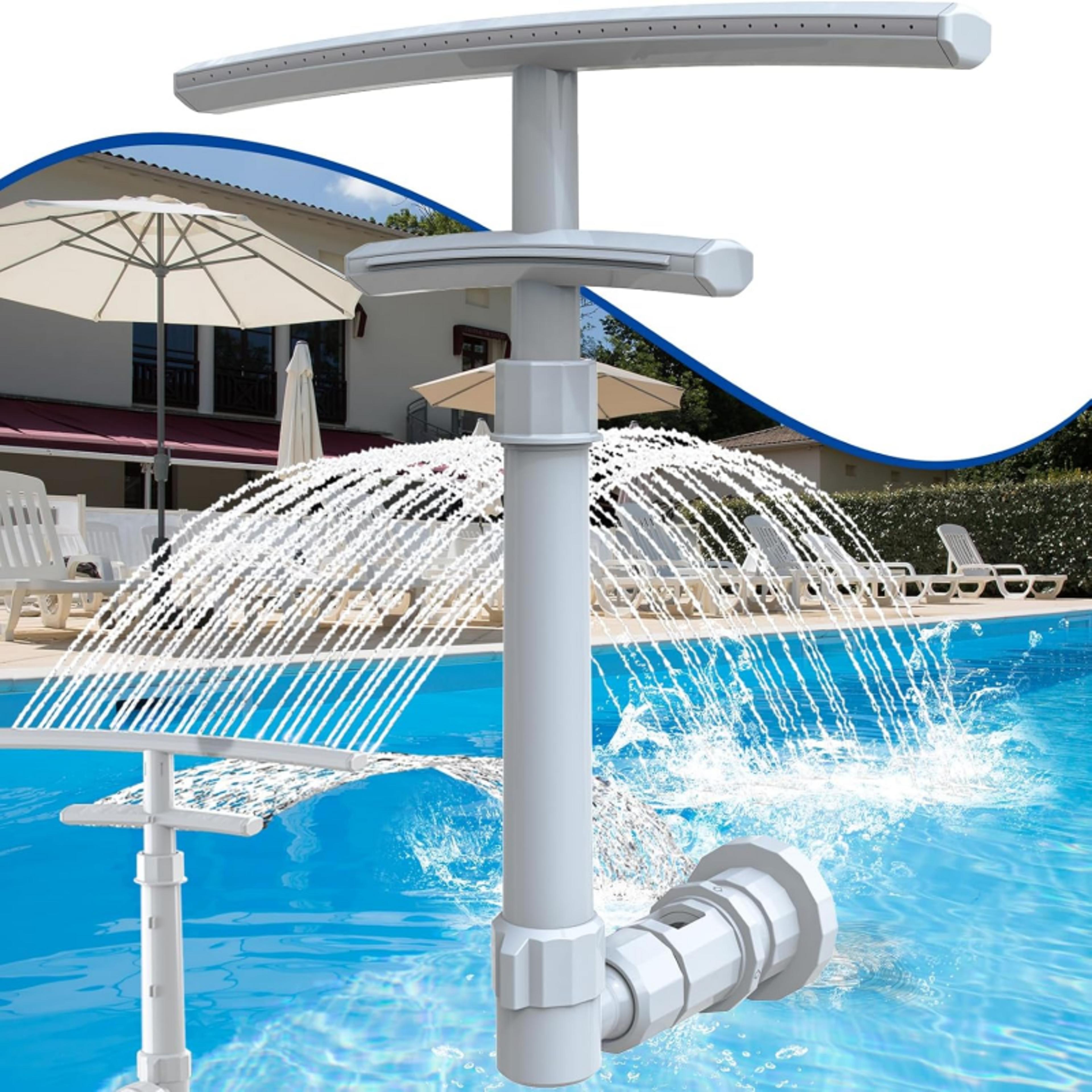 rotating pool fountain & pool sprinkler waterfall accessory for above ground & in ground pools