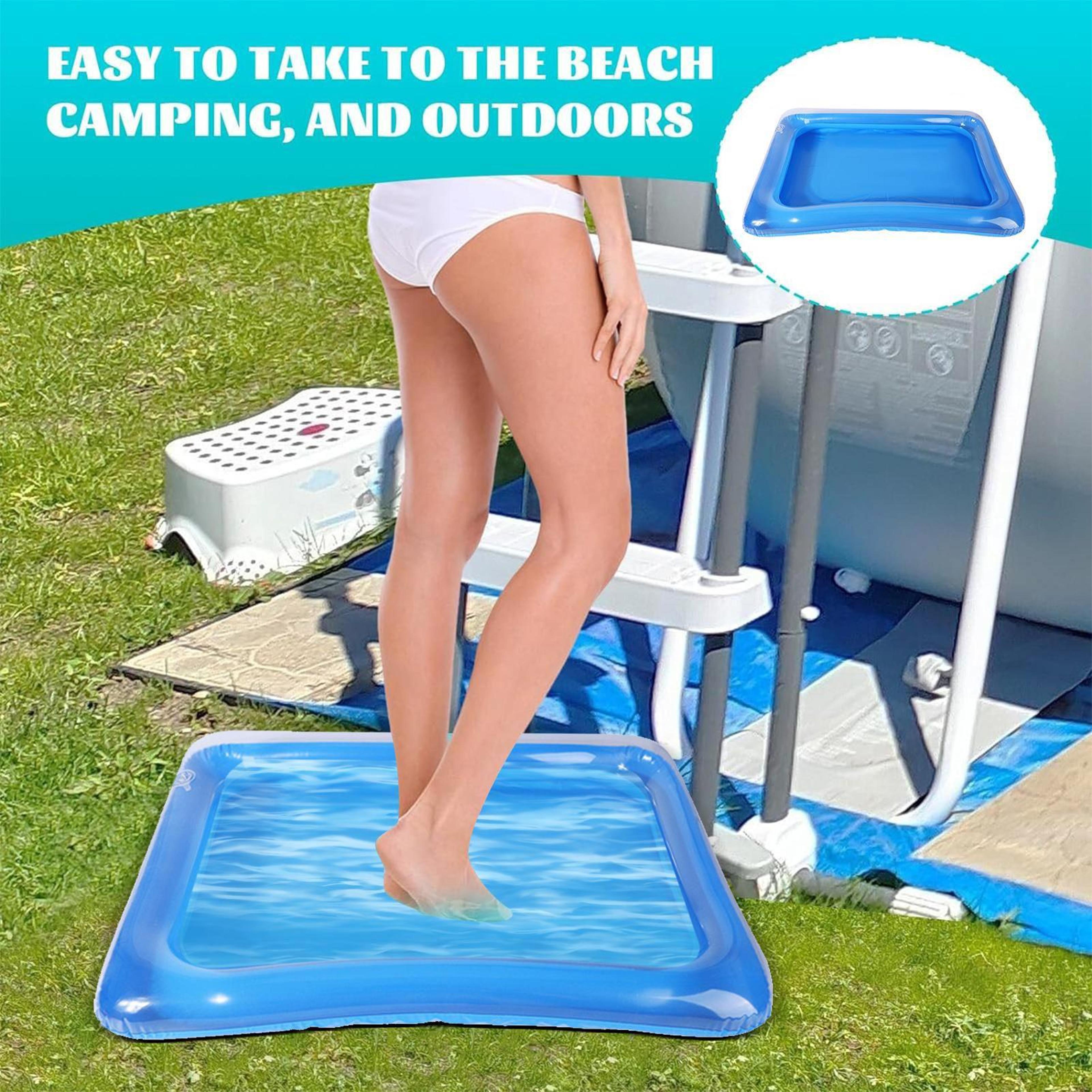 portable inflatable foot basin foldable portable foot soak tub for pool, camping & home use