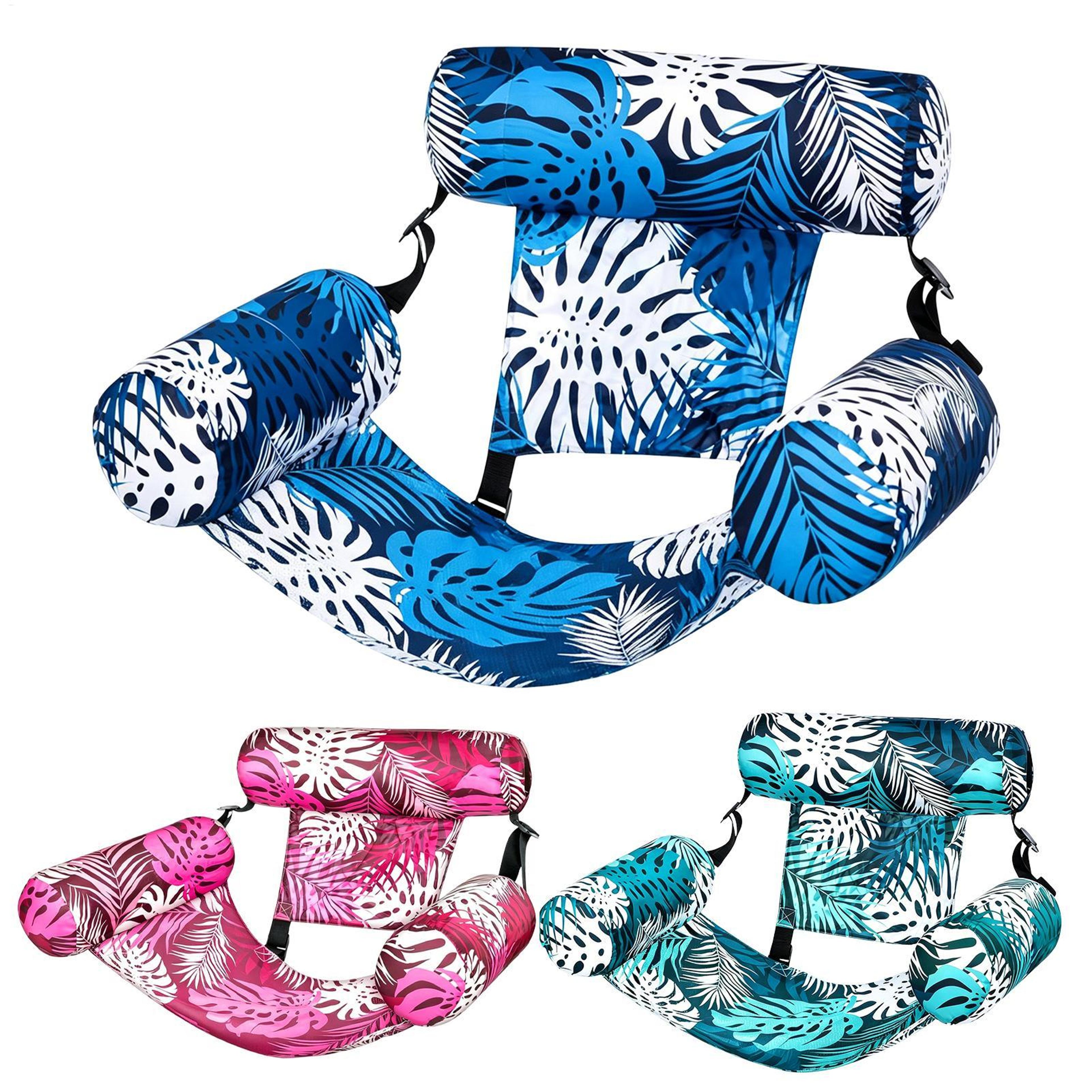 luxury pool chair float inflatable water hammock pvc pool lounger with armrests for adults