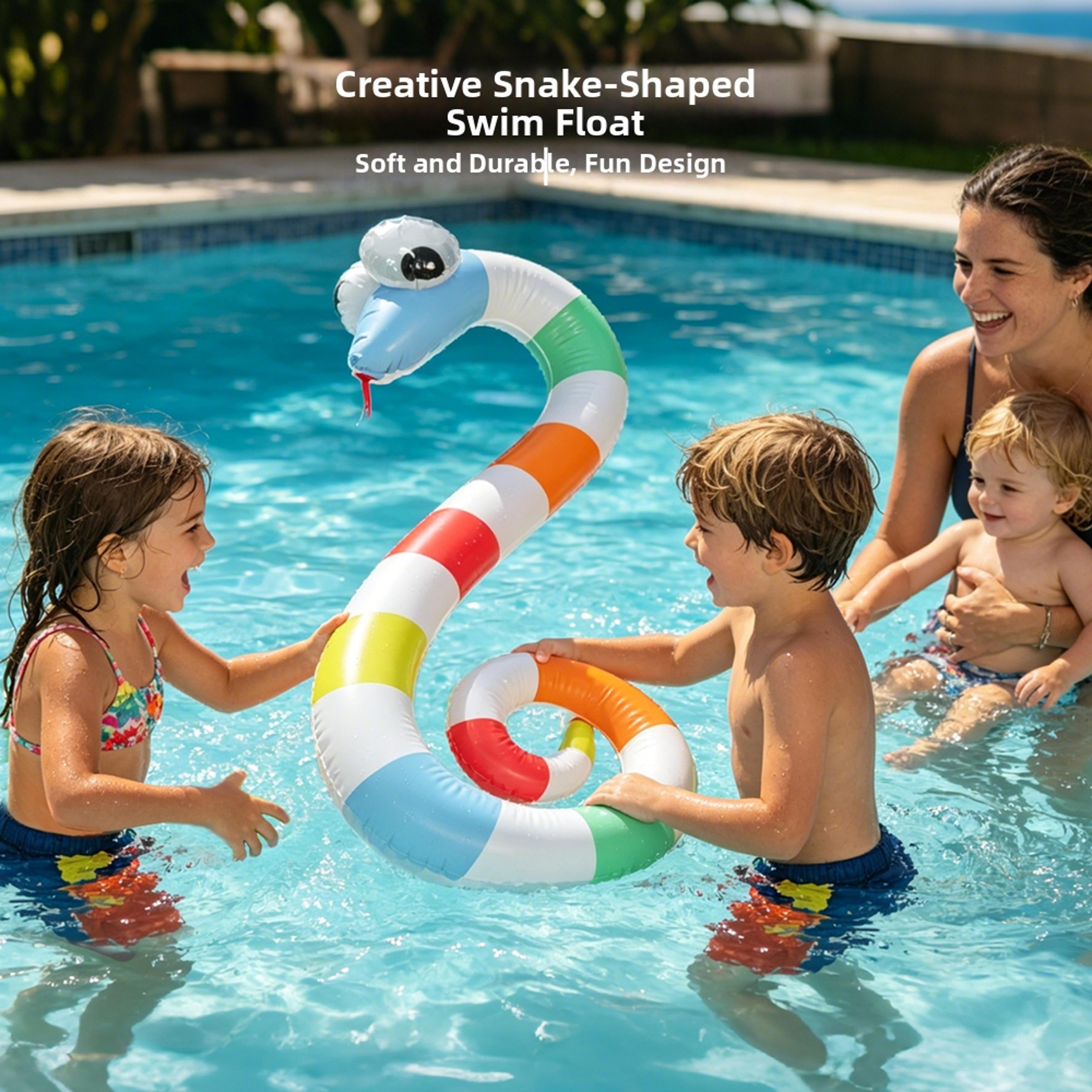 snake wave inflatable pool noodle flexible pvc pool float for kids & adults