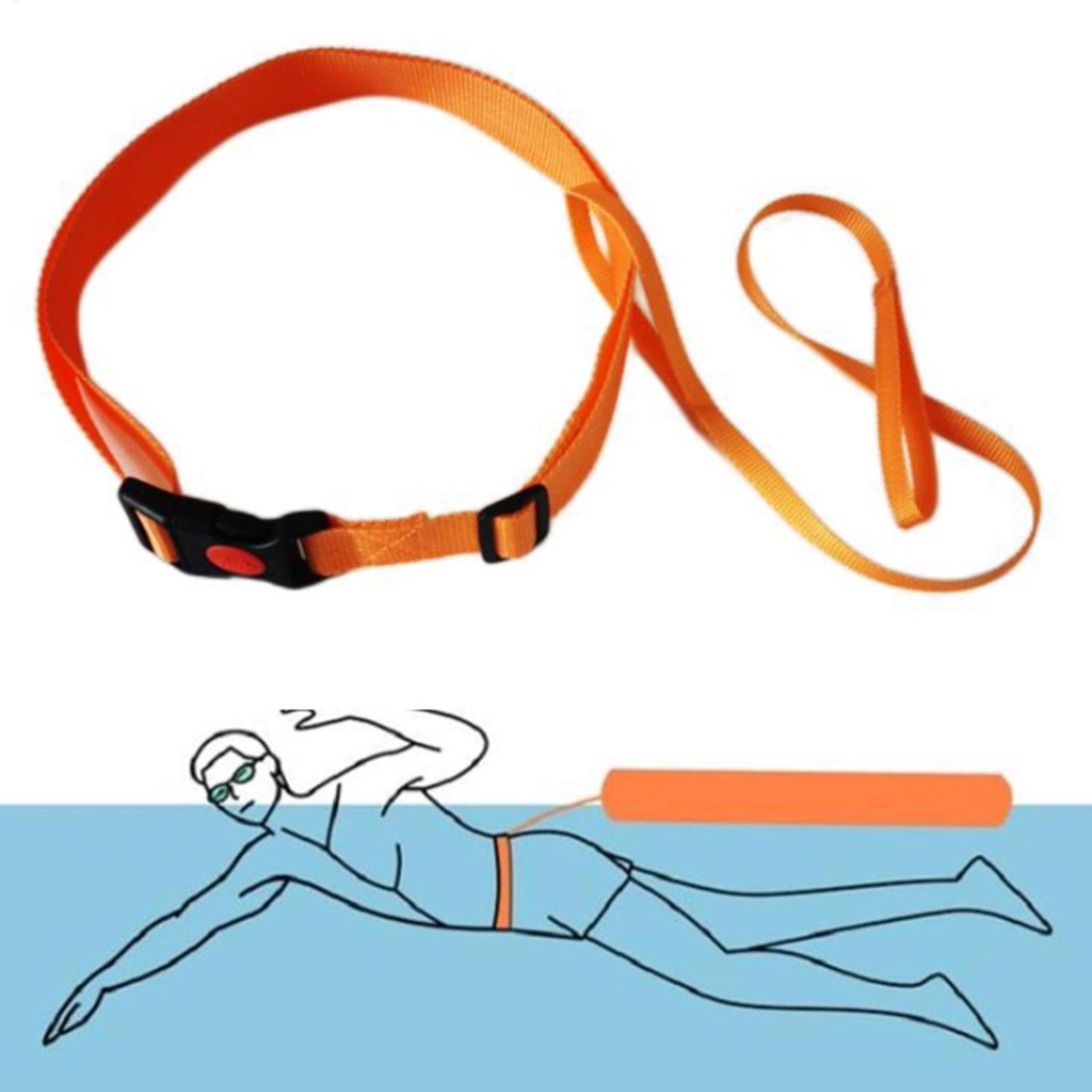 adjustable swim training belt for tow float & swim buoy | secure open water swimming safety waist strap