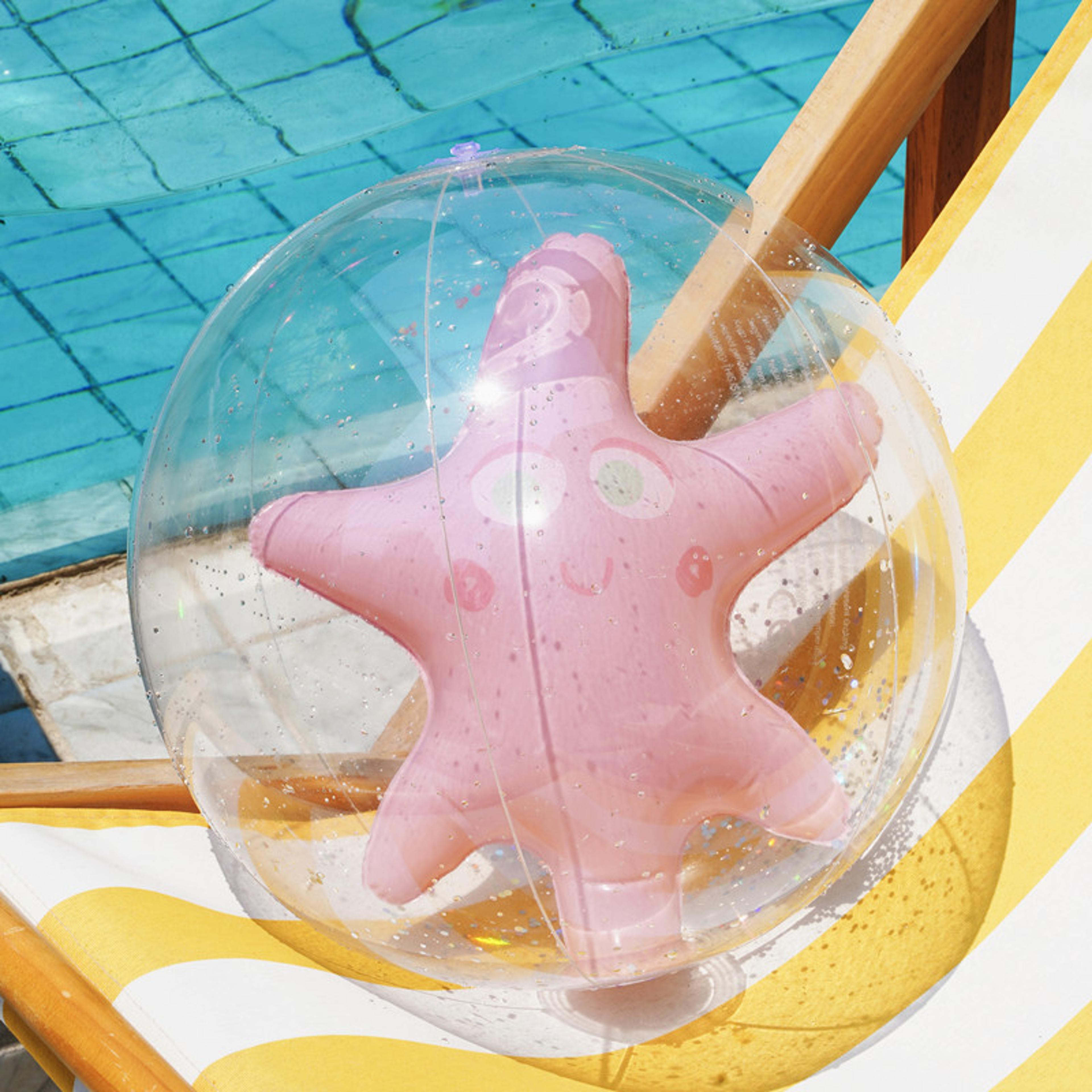 inflatable pool float swim ring with beach ball fun summer water toy for kids & adults