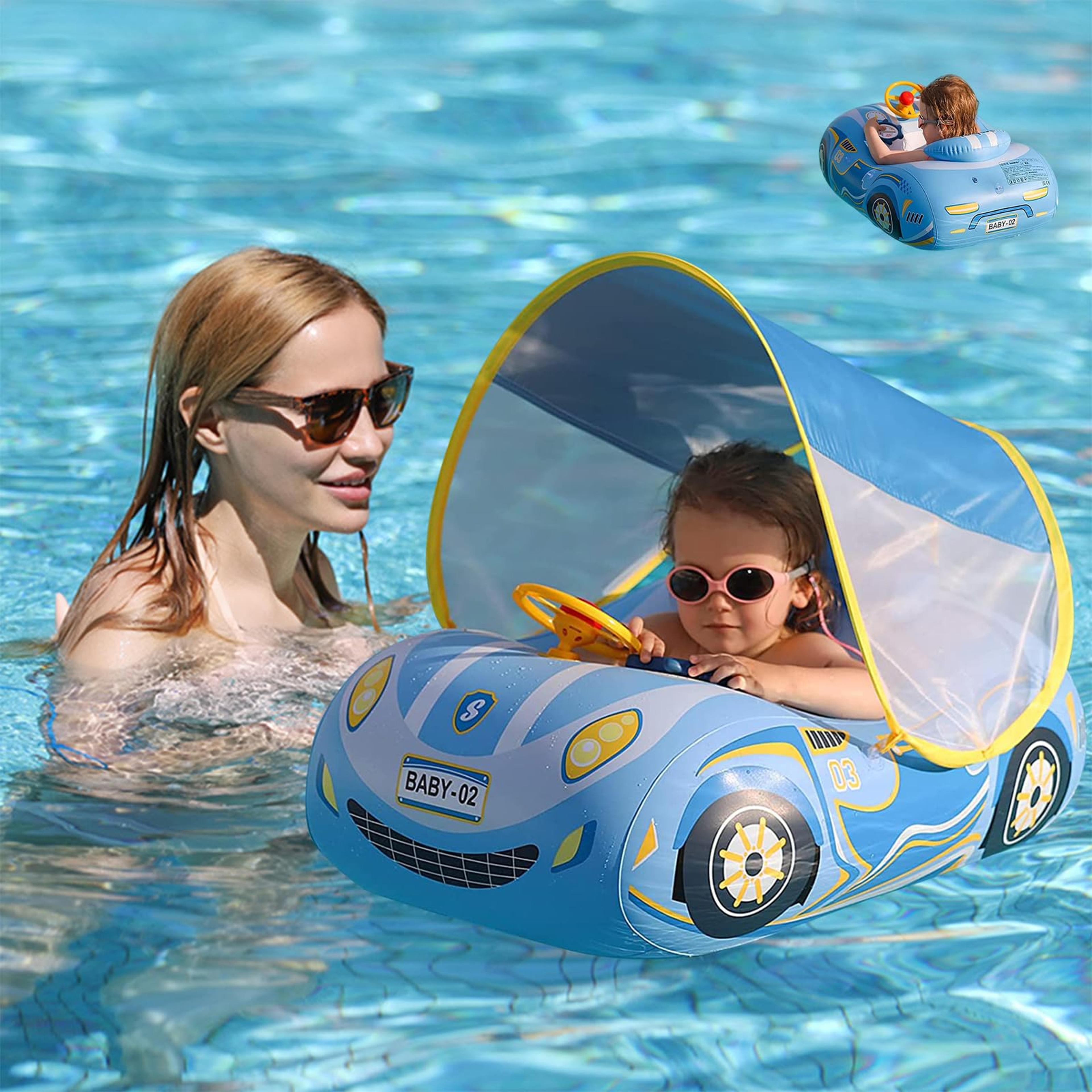 canopy baby swim float inflatable infant pool float car seat for safe summer water fun