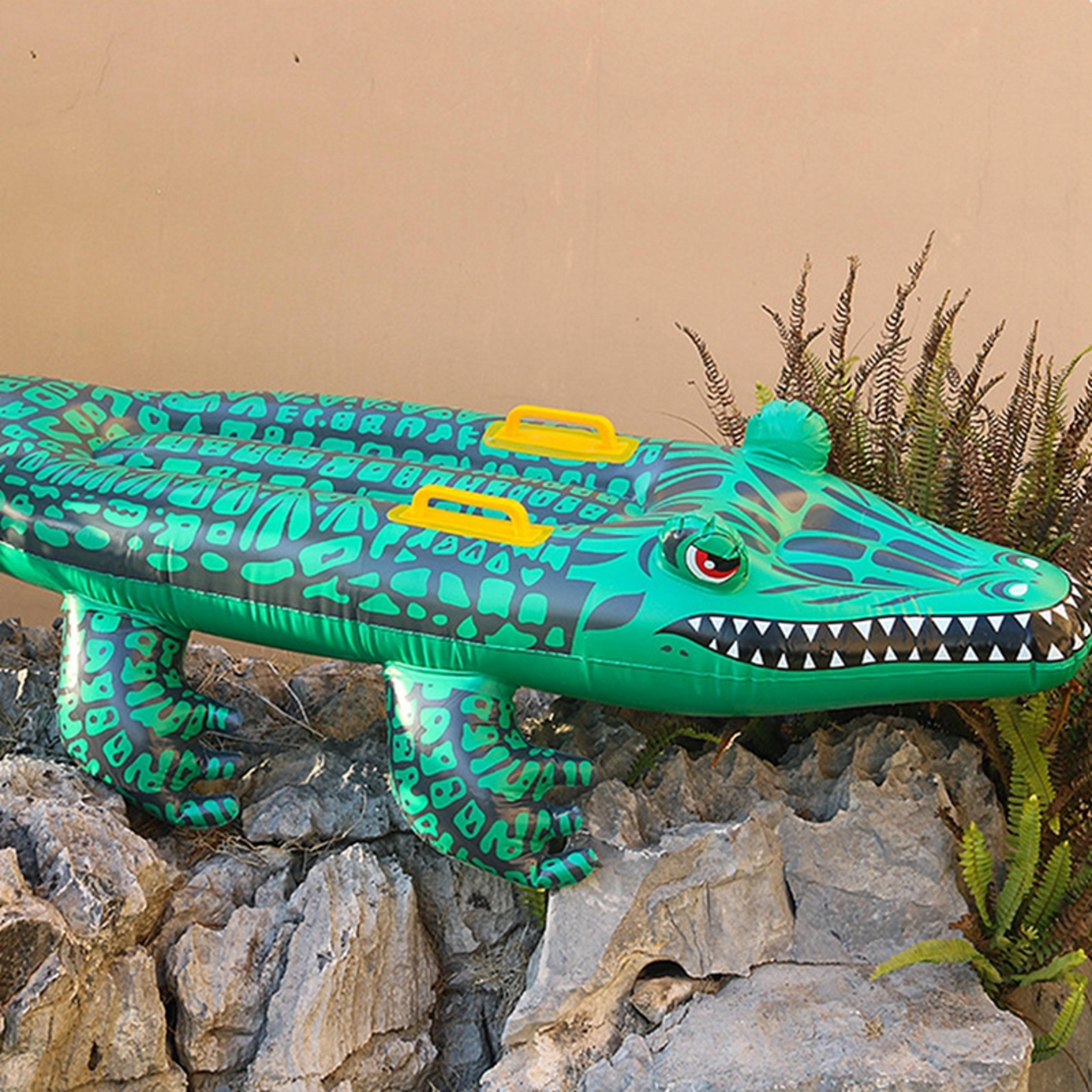 inflatable crocodile float for kids realistic animal pool float & summer water toy
