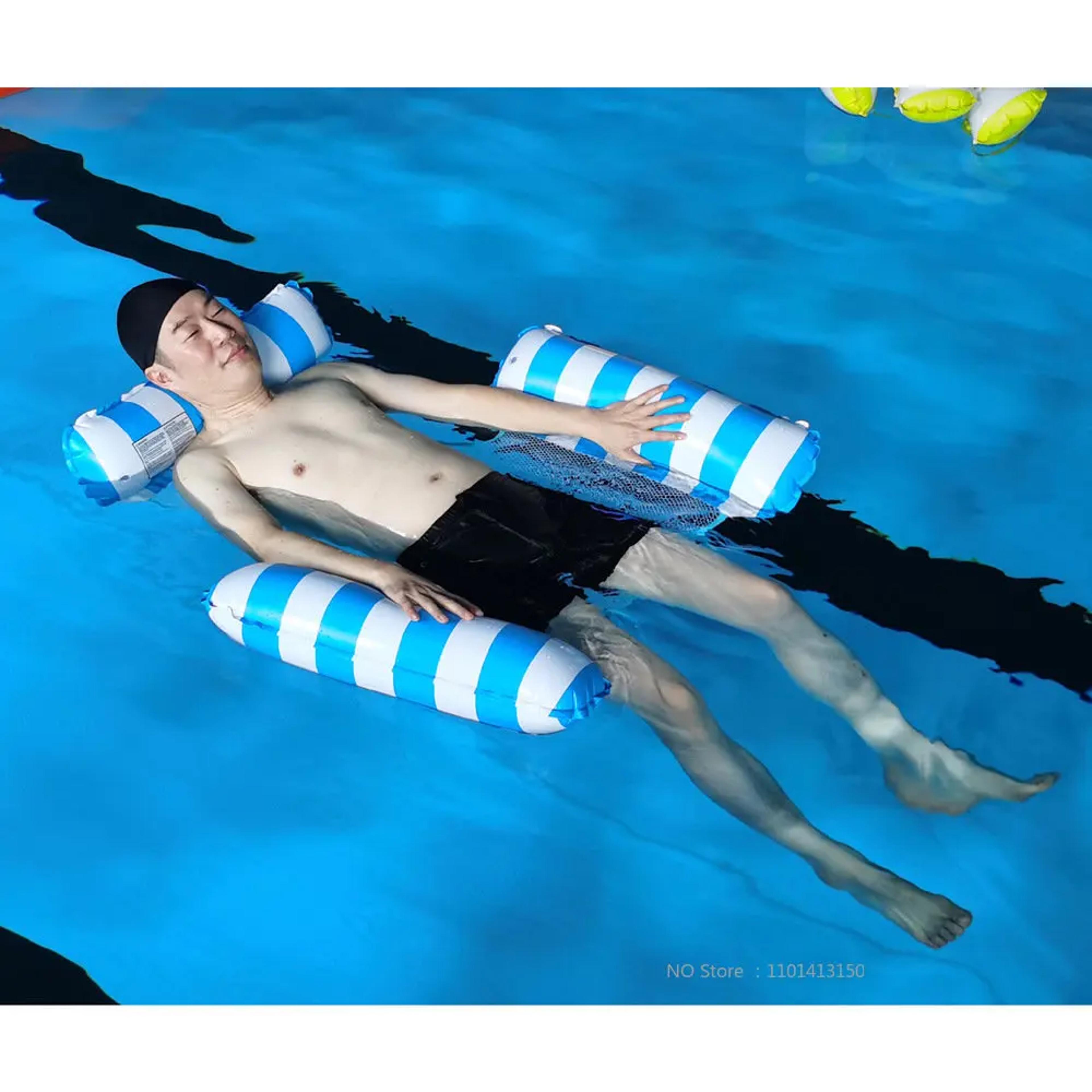 pool float hammock inflatable water hammock pool lounge float for adults & summer swimming