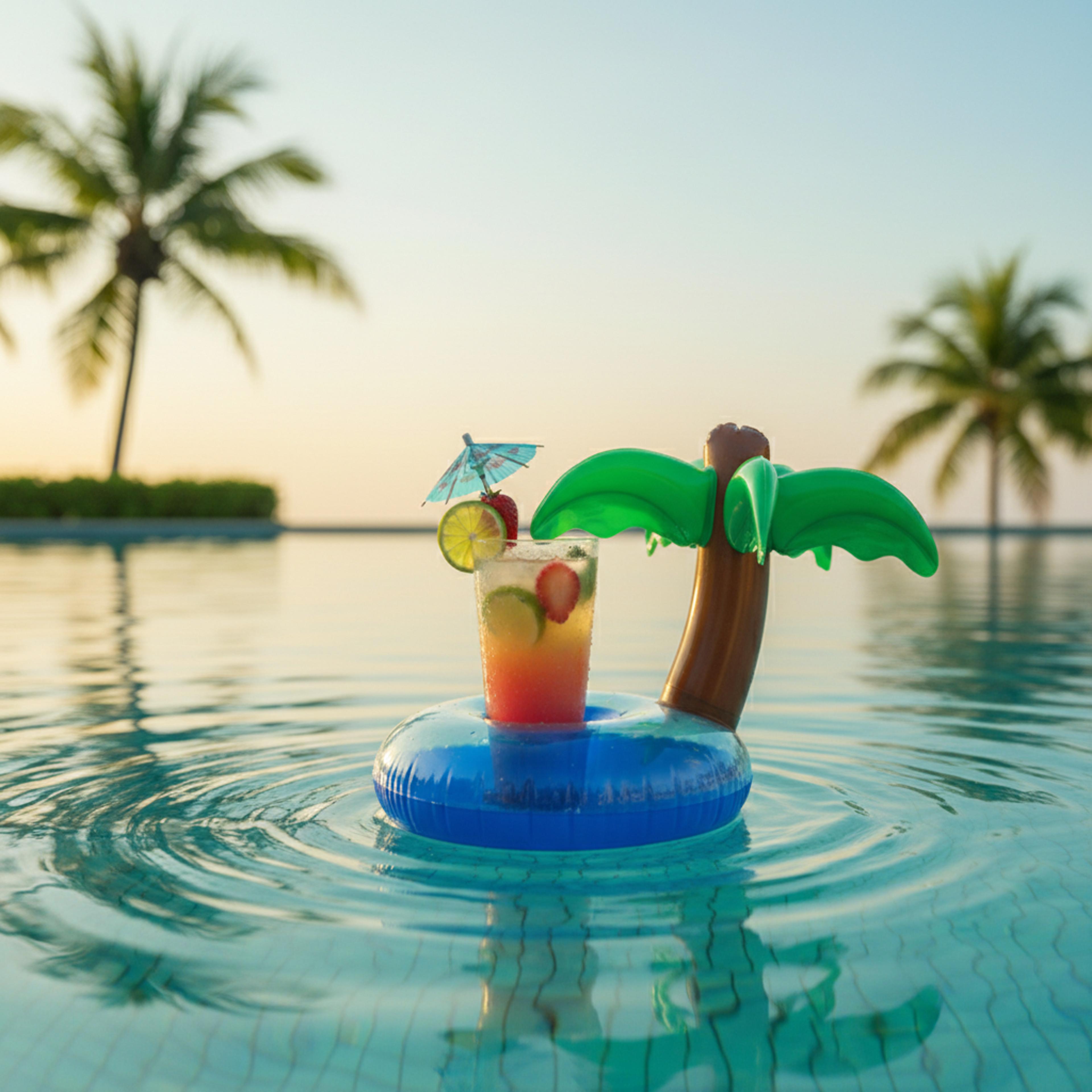 firebird inflatable cup holder floating drink float for pool parties & beach fun