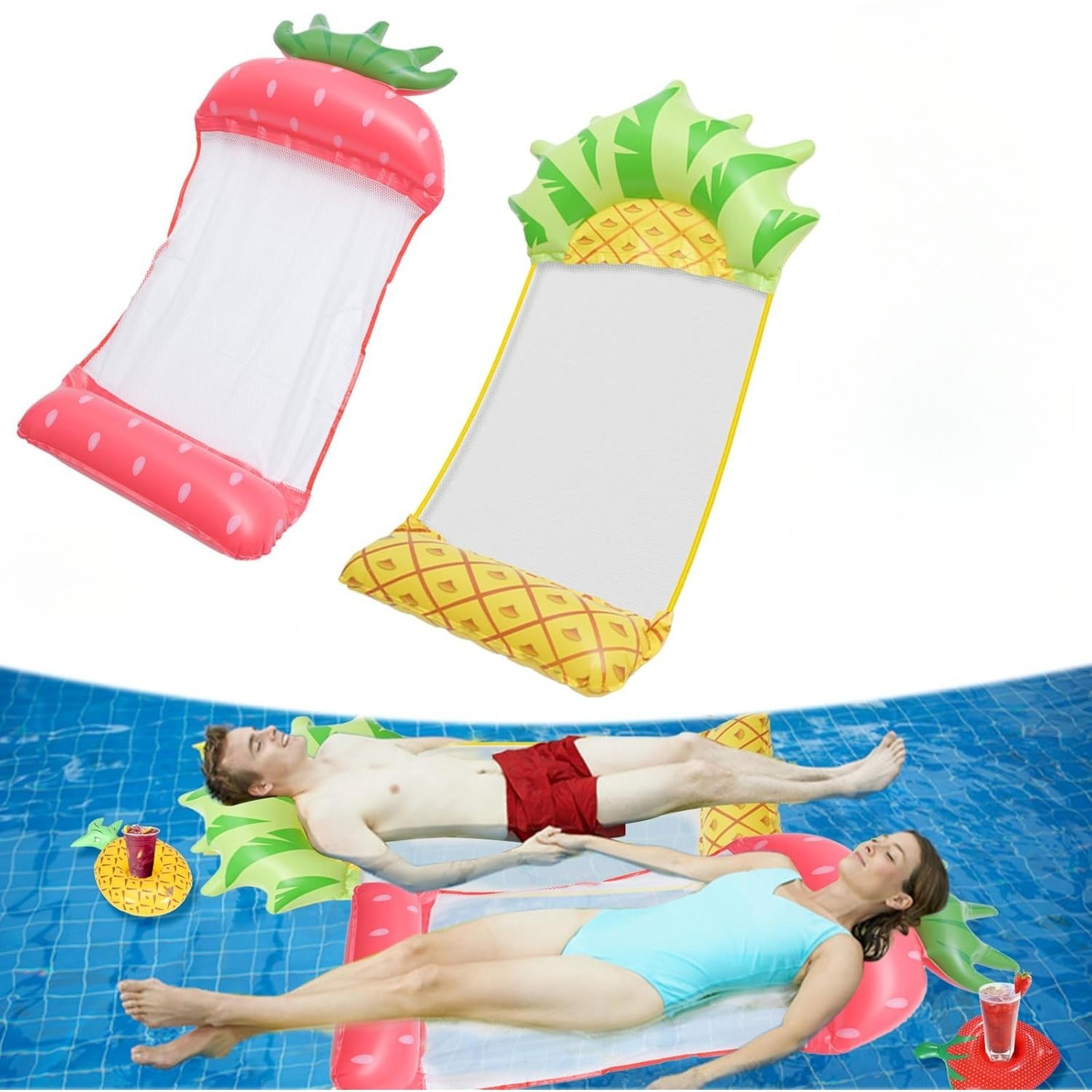 watermelon pool hammock float foldable inflatable pool float for beach & pool relaxation