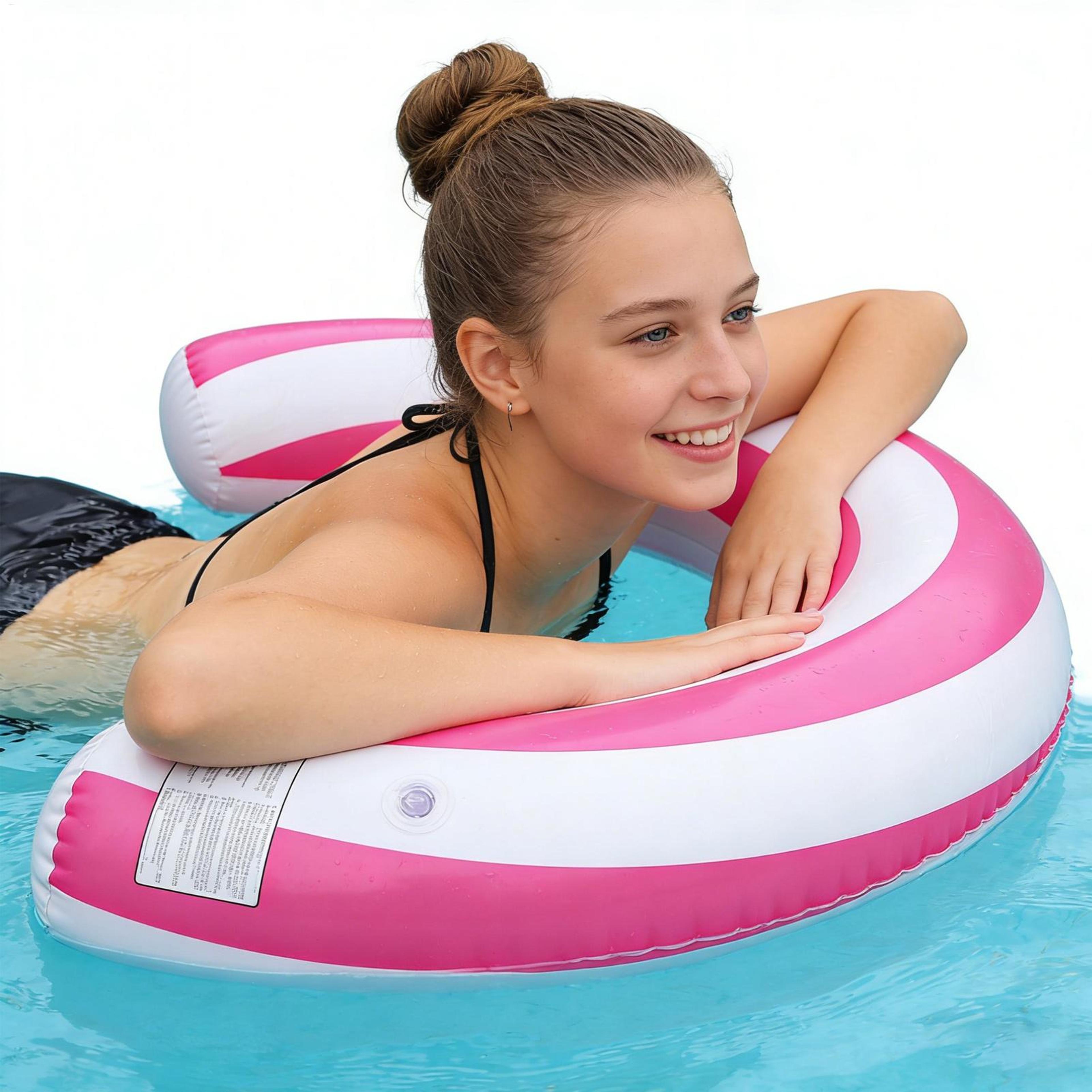 comfort u shaped pool float leakproof inflatable pool float for pool, beach & lake relaxation