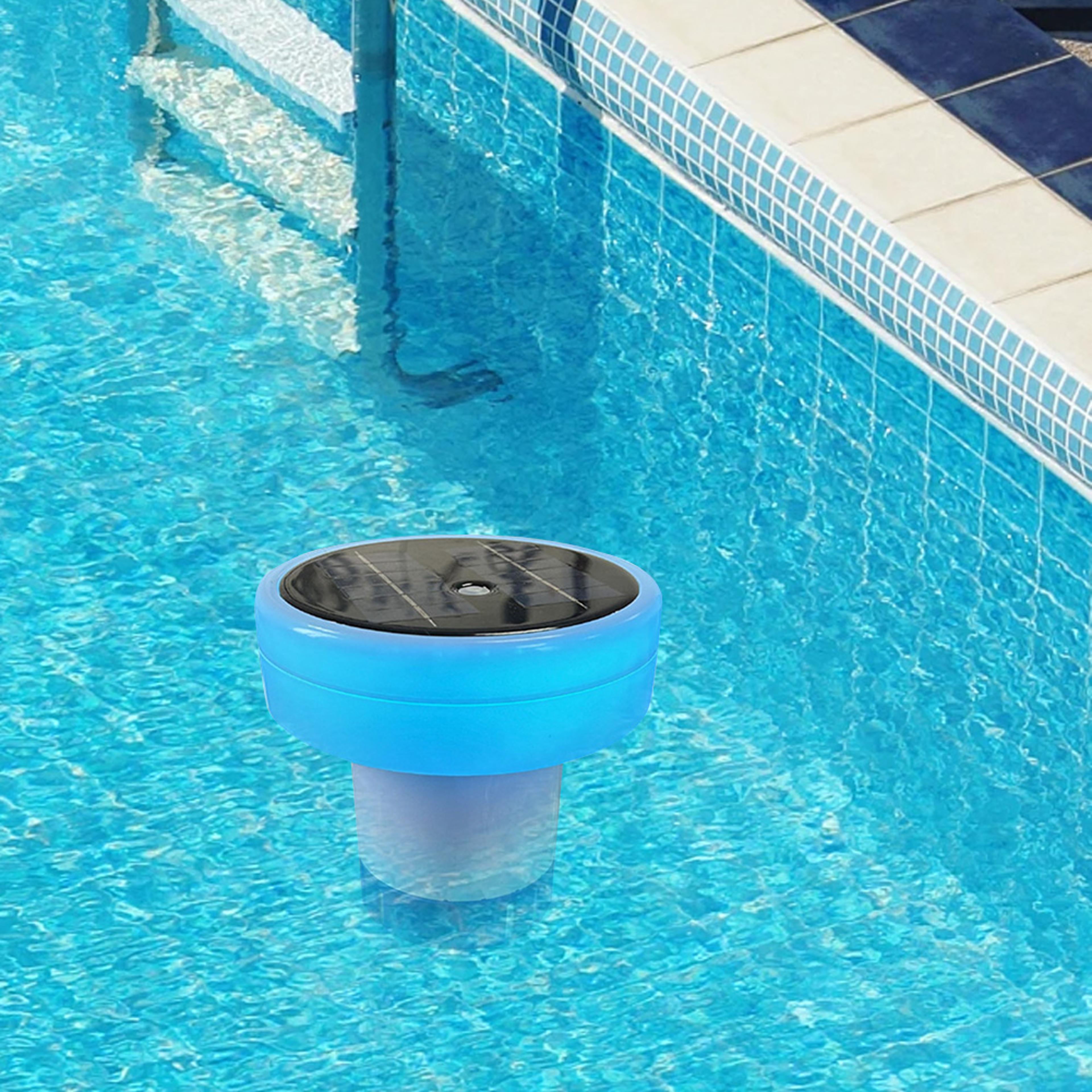 solarglow solar pool ionizer & adjustable chlorine holder for cleaner, clearer swimming pools