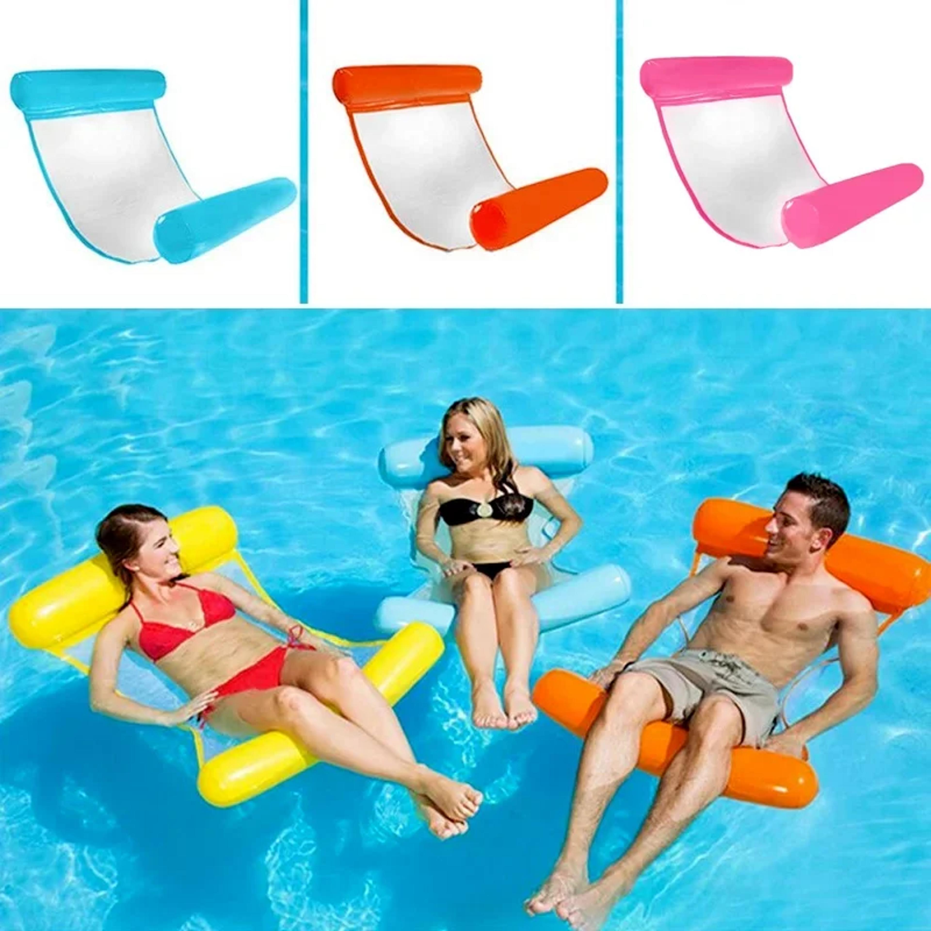 aquarelax inflatable pool lounge water hammock float for adults & summer swimming