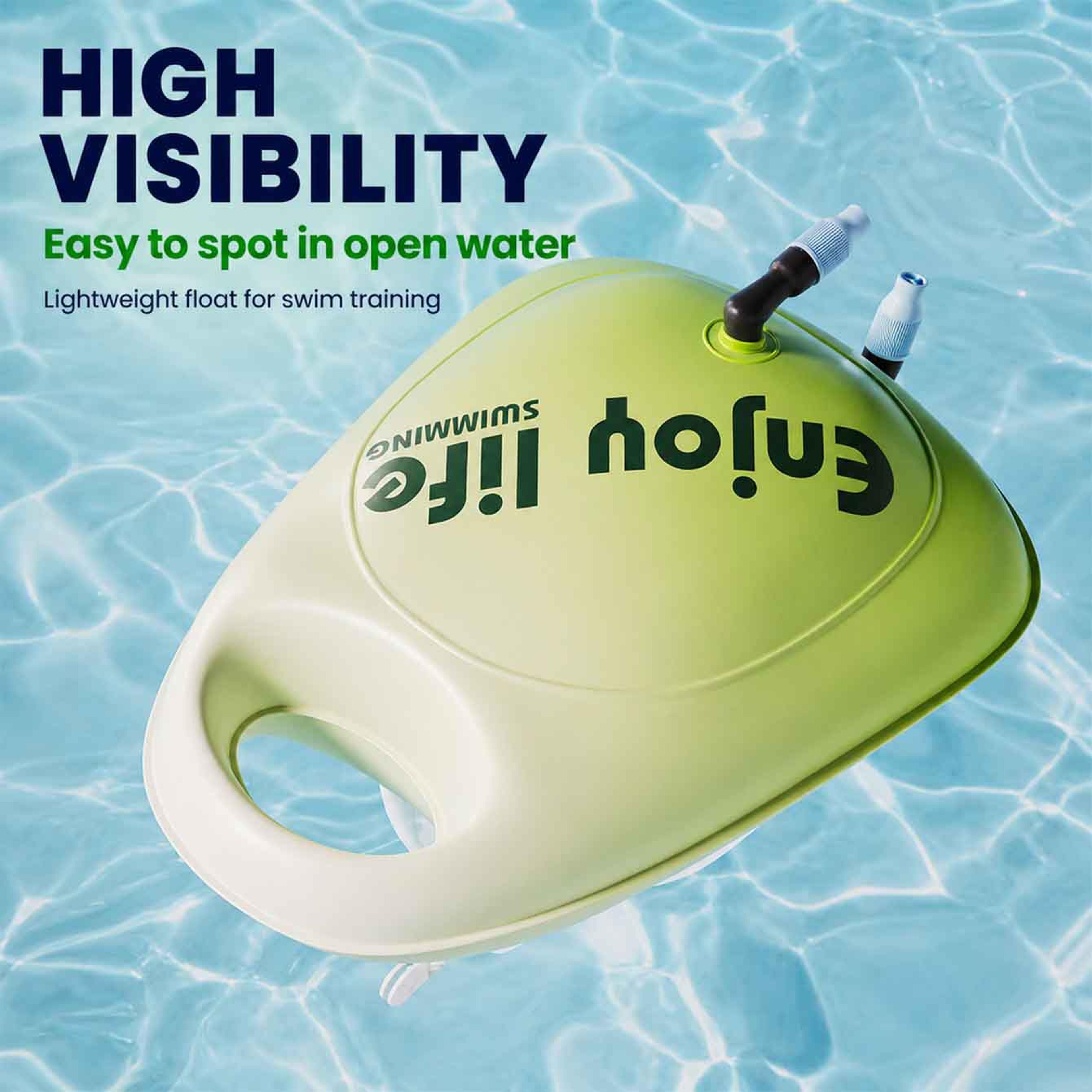 inflatable swim buoy dry bag high visibility waterproof tow float for open water swimming