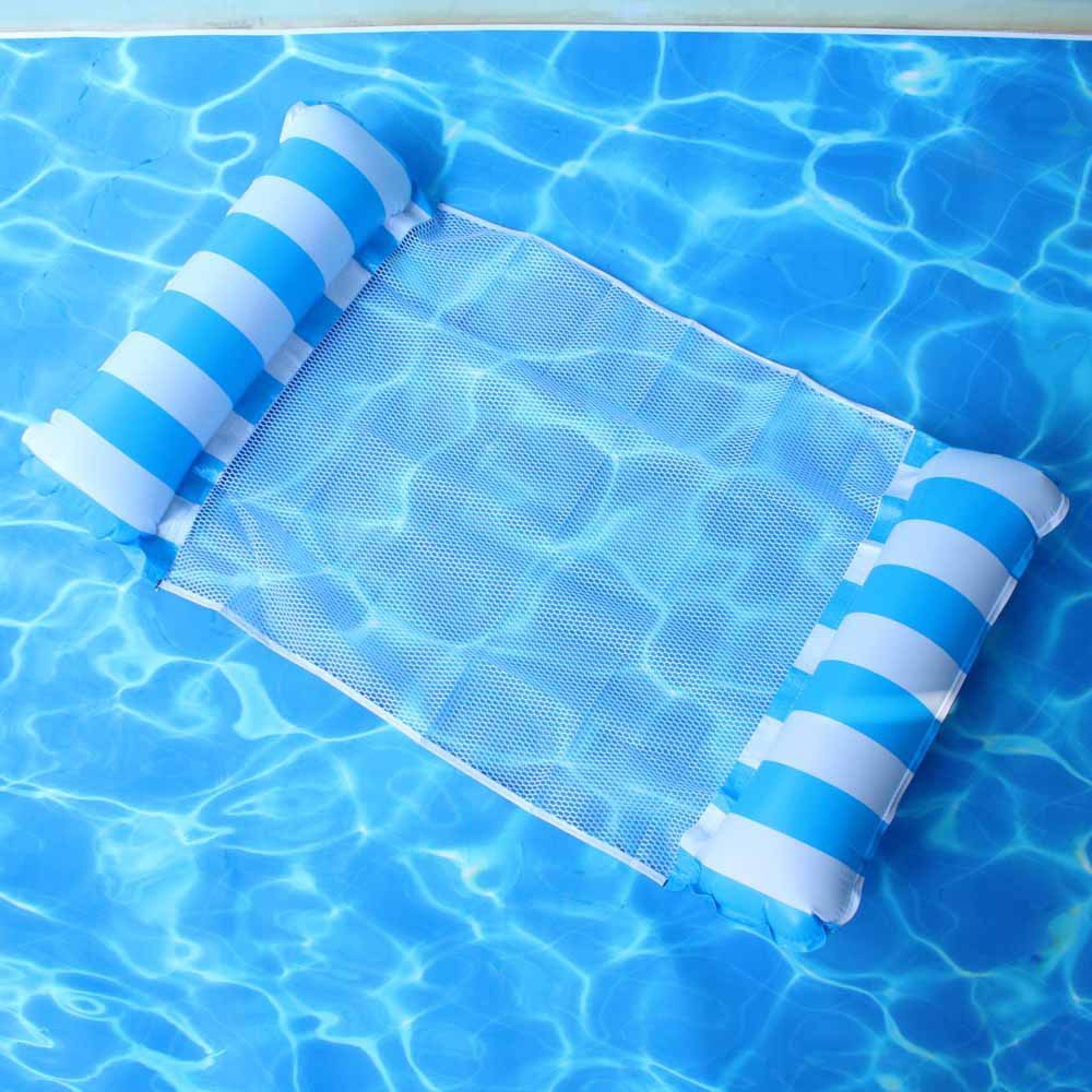 portable pool float water hammock inflatable floating bed lounge chair for beach & pool relaxation