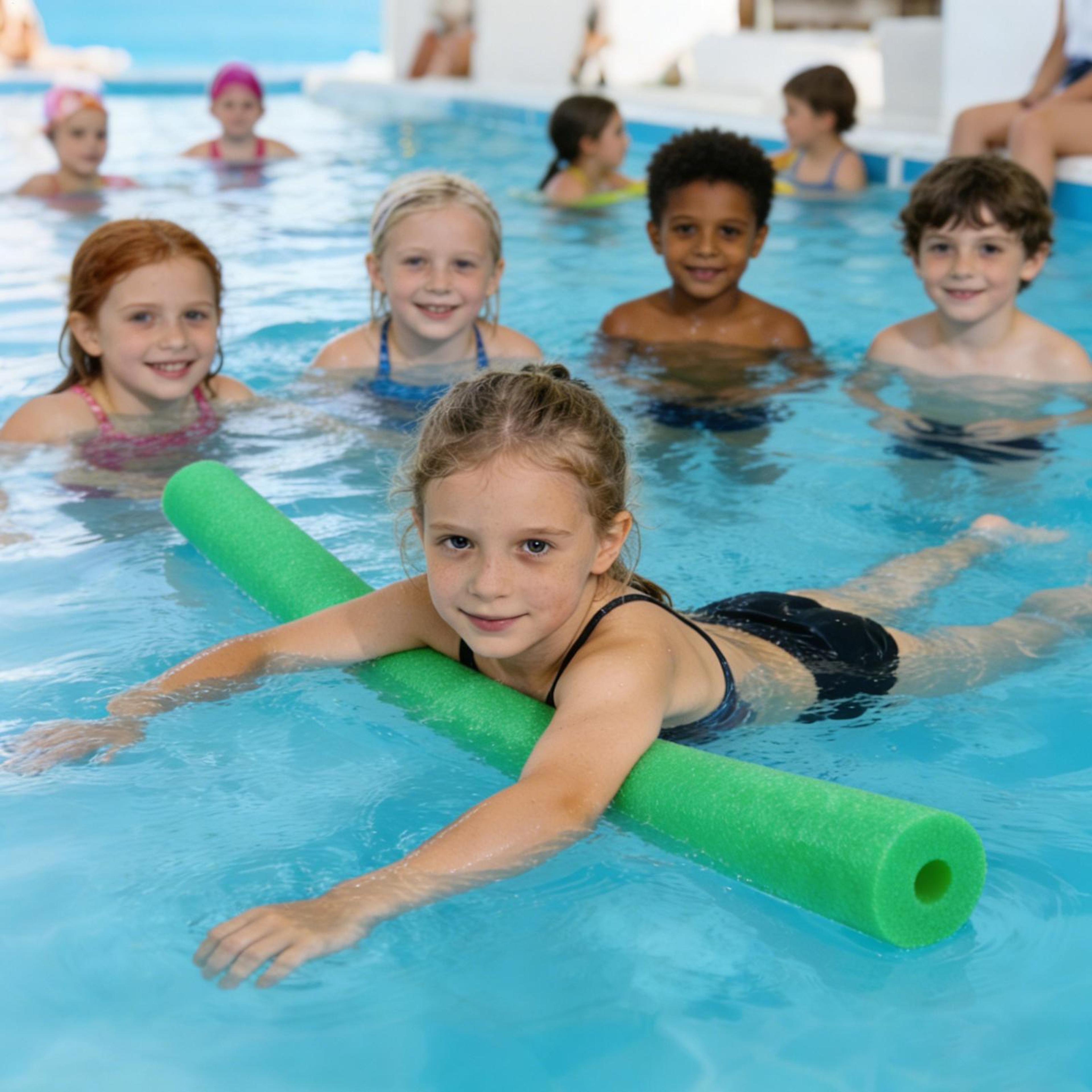 soft pool noodles foam float for swimming pool, beach & river water fun
