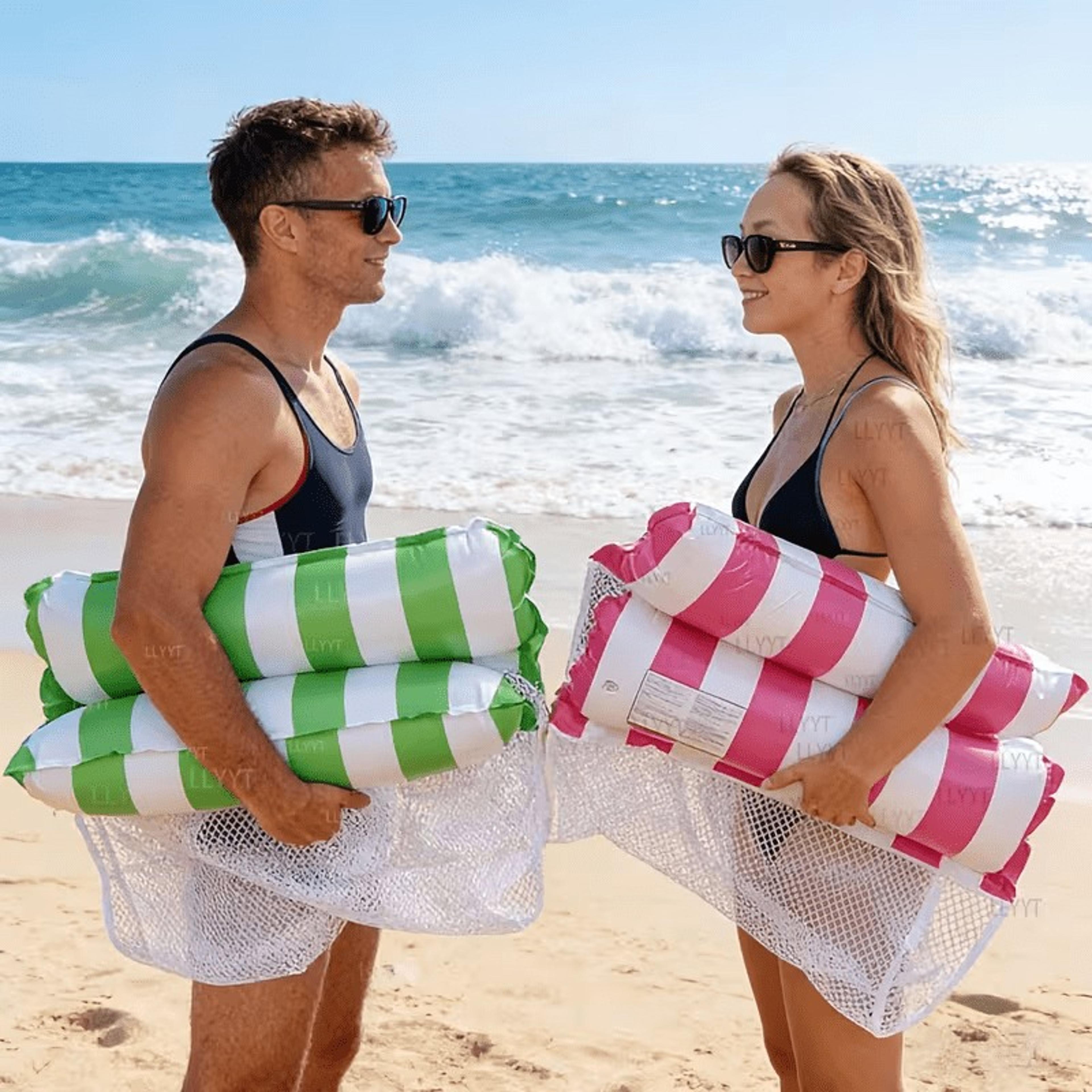 portable inflatable pool float water hammock lounge for pool, beach & lake relaxation