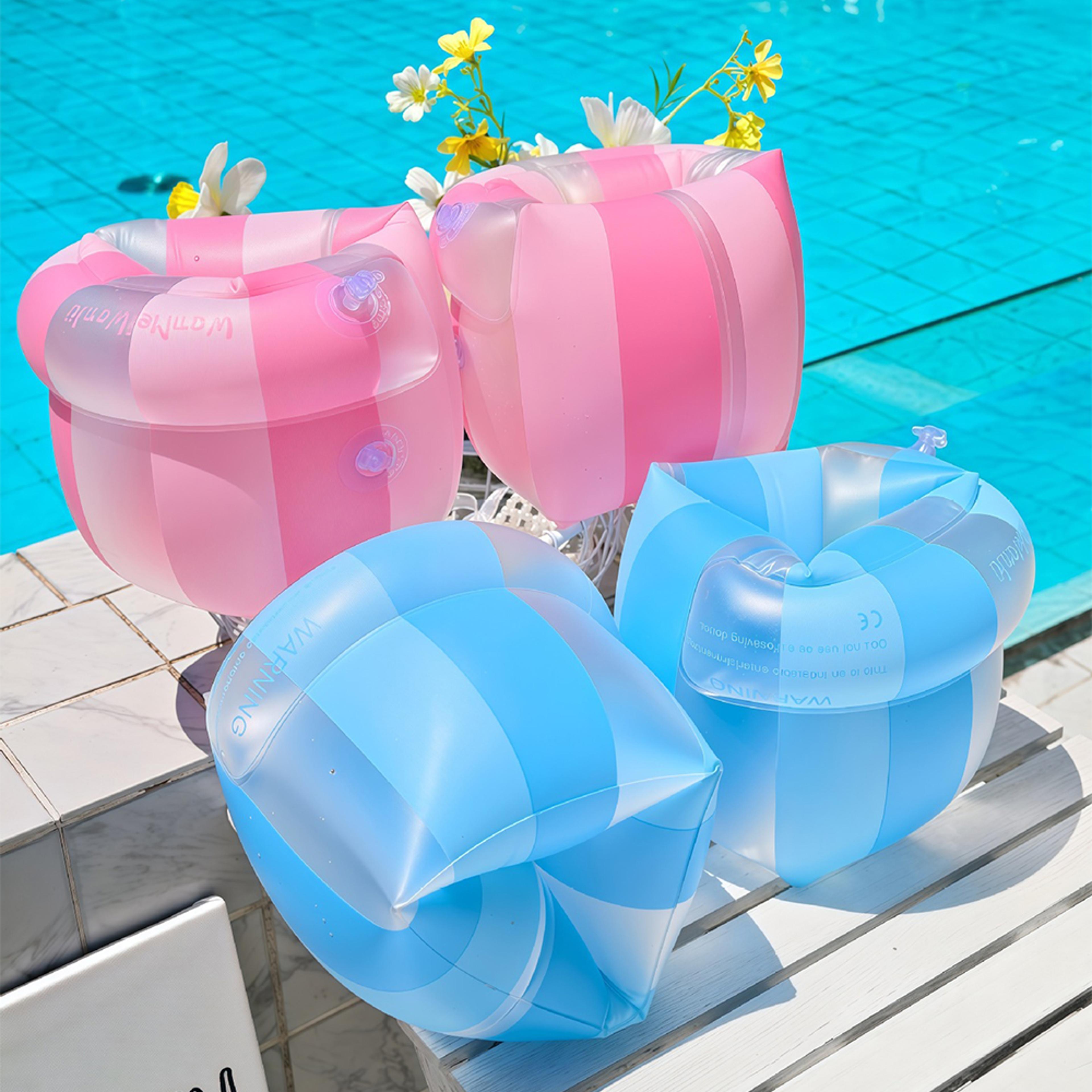 kids swim arm floaties inflatable arm bands for swimming pool training & summer water fun