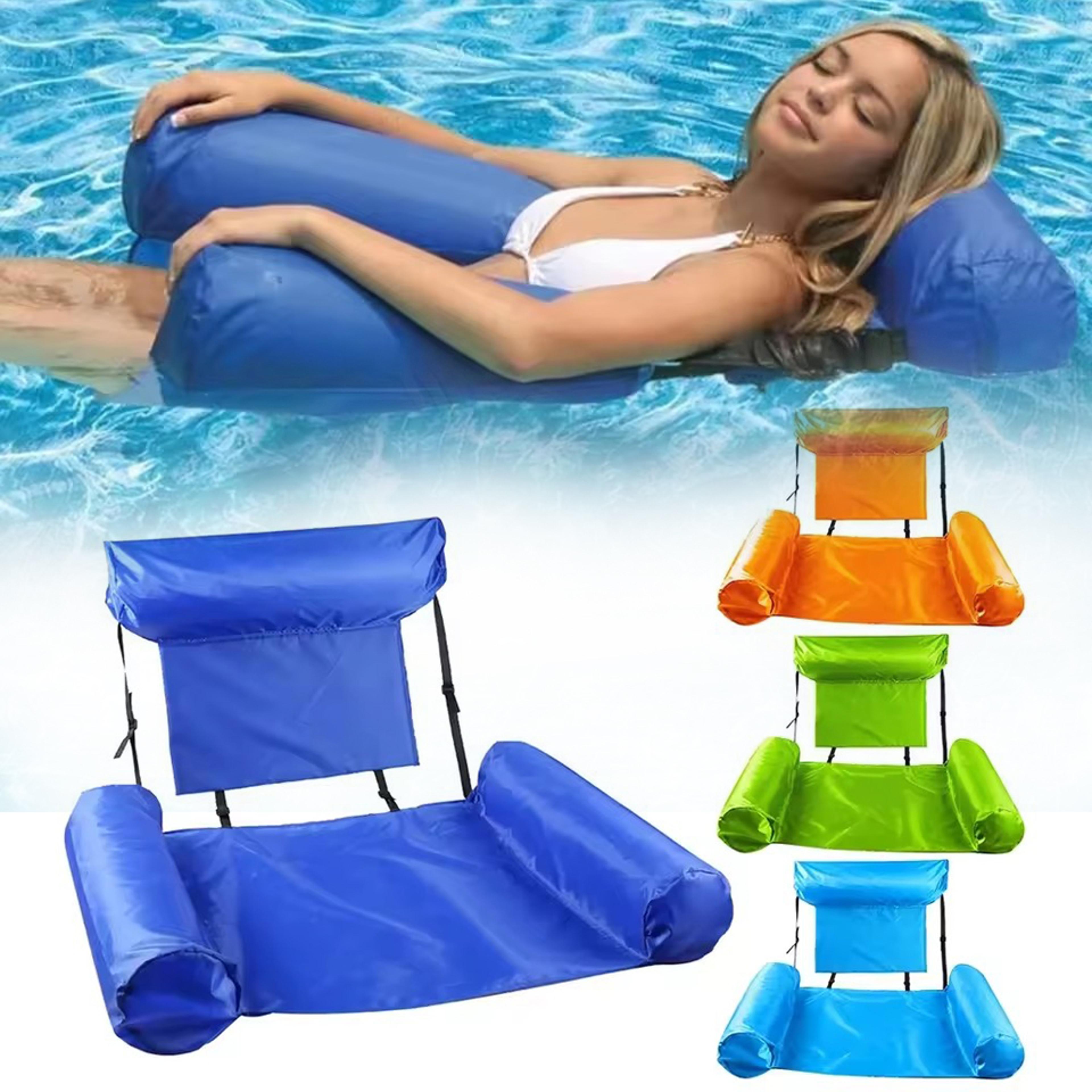 inflatable pool float hammock lounge chair for adults floating water hammock pool bed