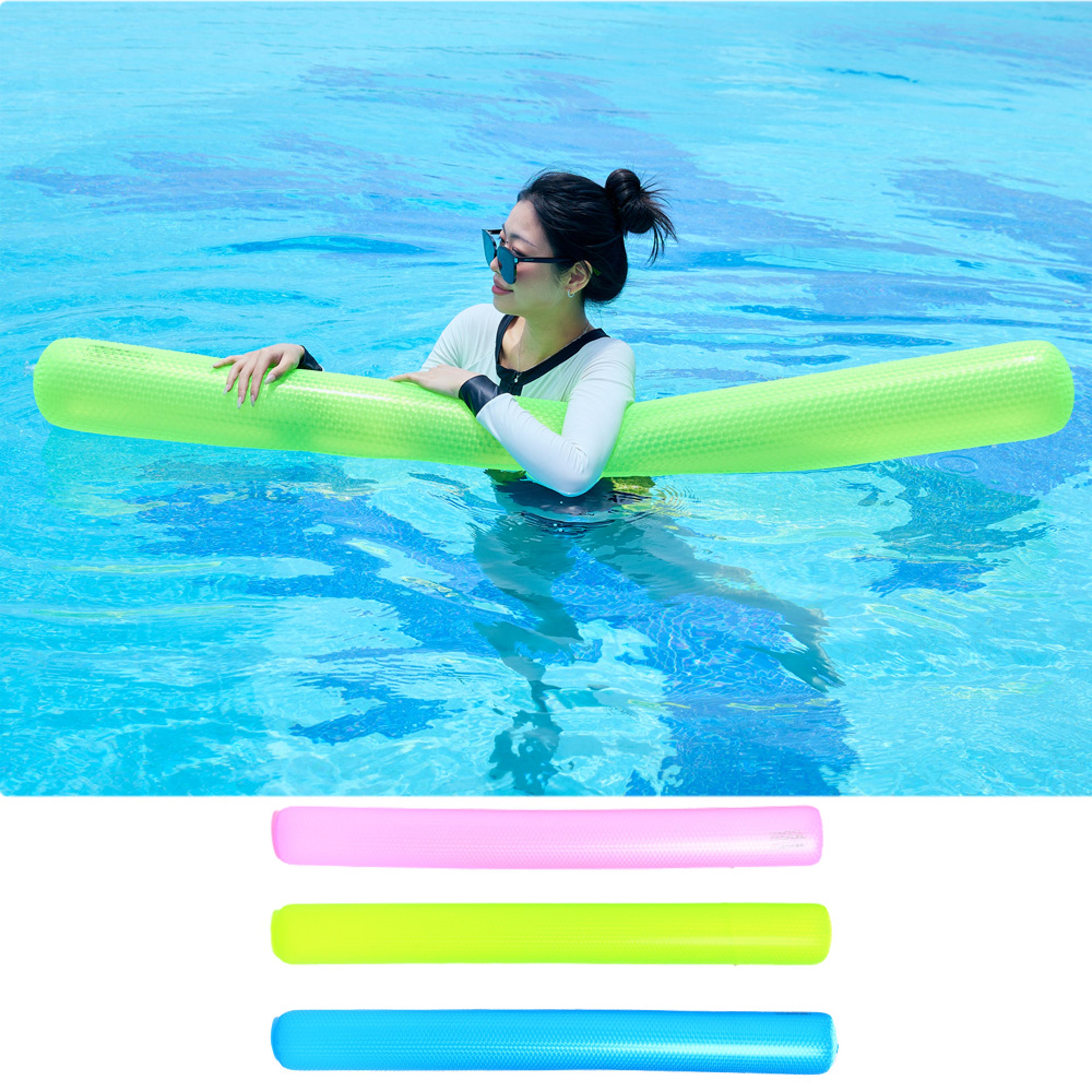 inflatable pool float stick pvc swim training aid for kids & adults