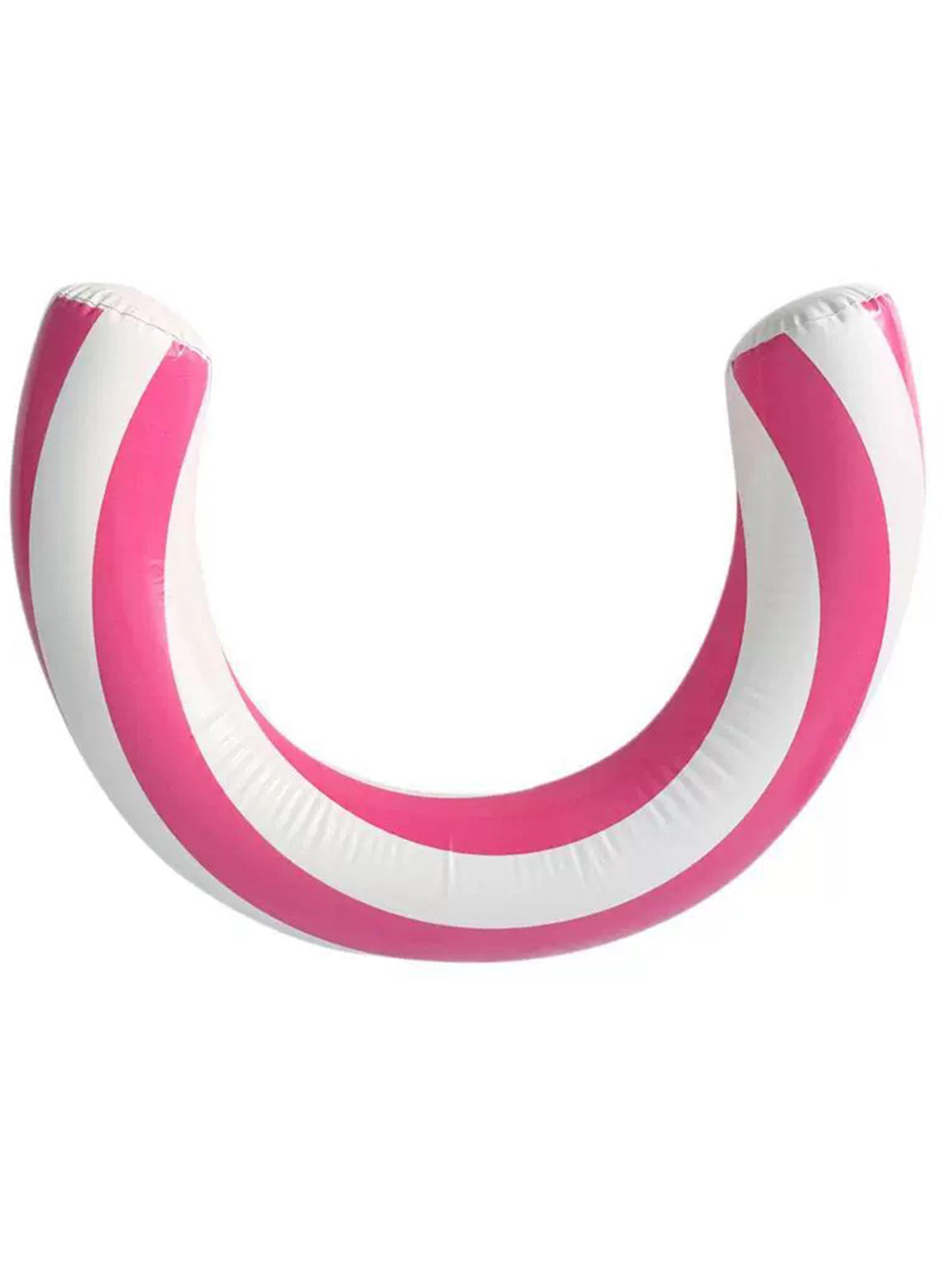 striped inflatable pool float comfortable u shaped pool float for beach & pool relaxation