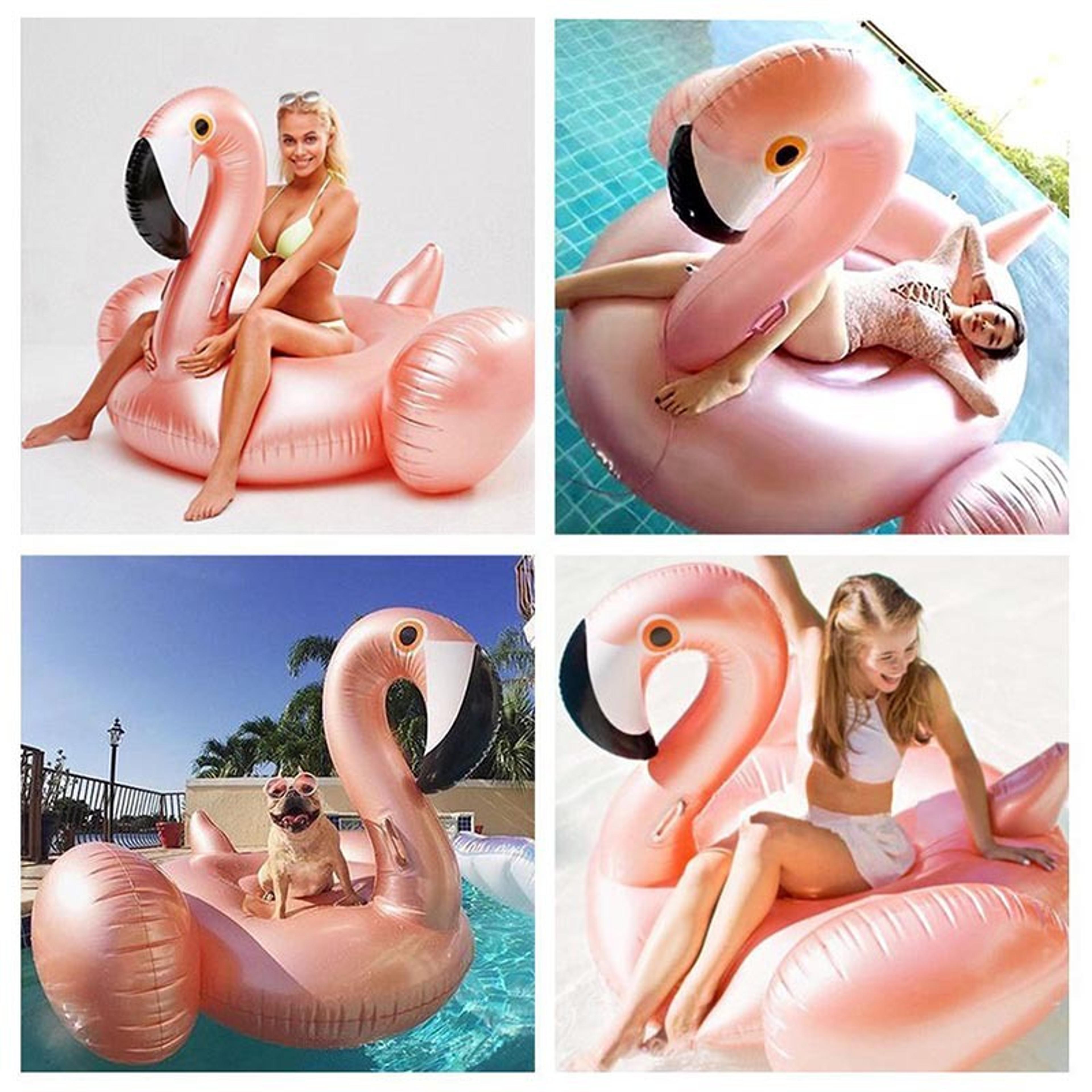 tropical flamingo pool float large inflatable pool float for adults & summer pool parties