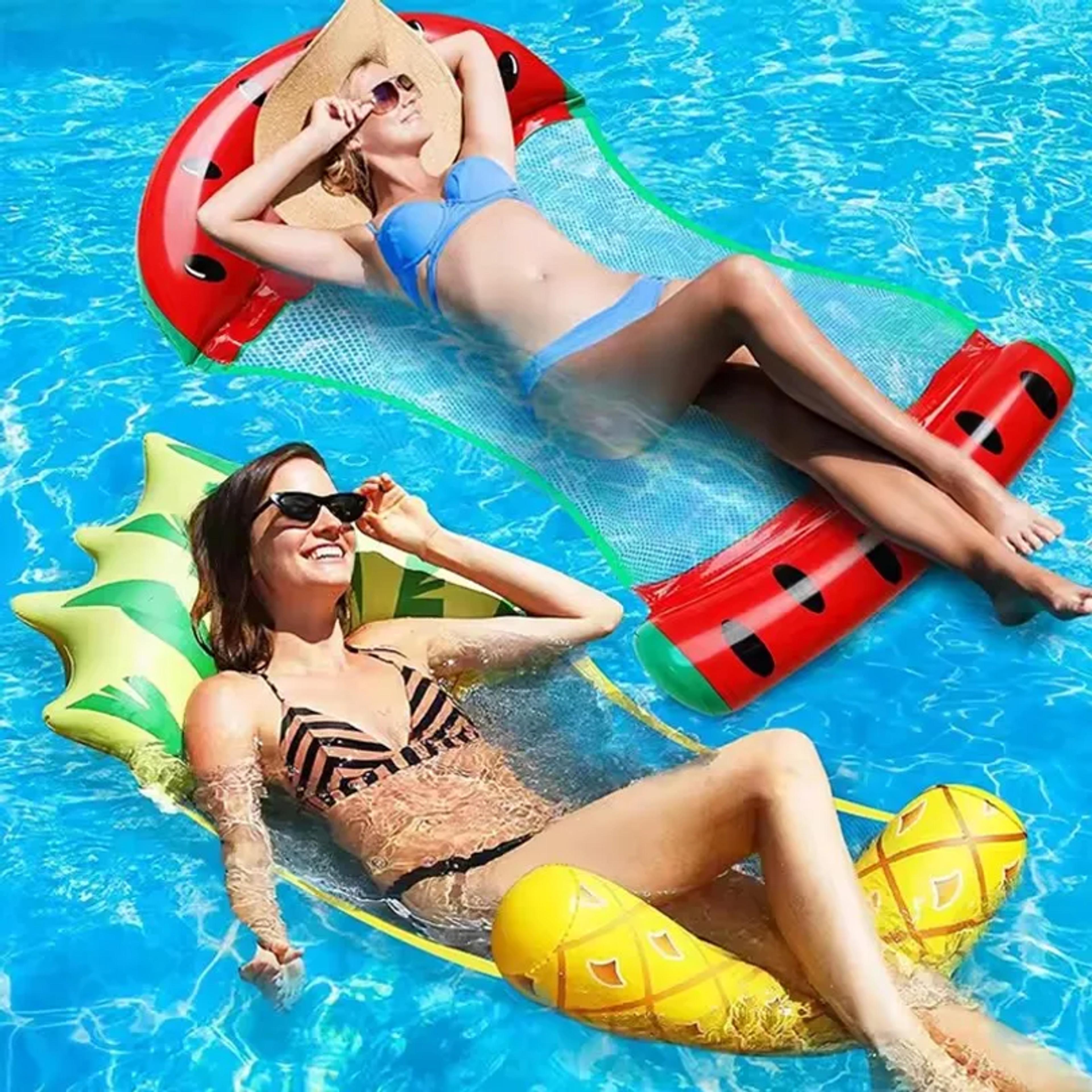 fruit splash inflatable pool hammock foldable floating water hammock pool float chair